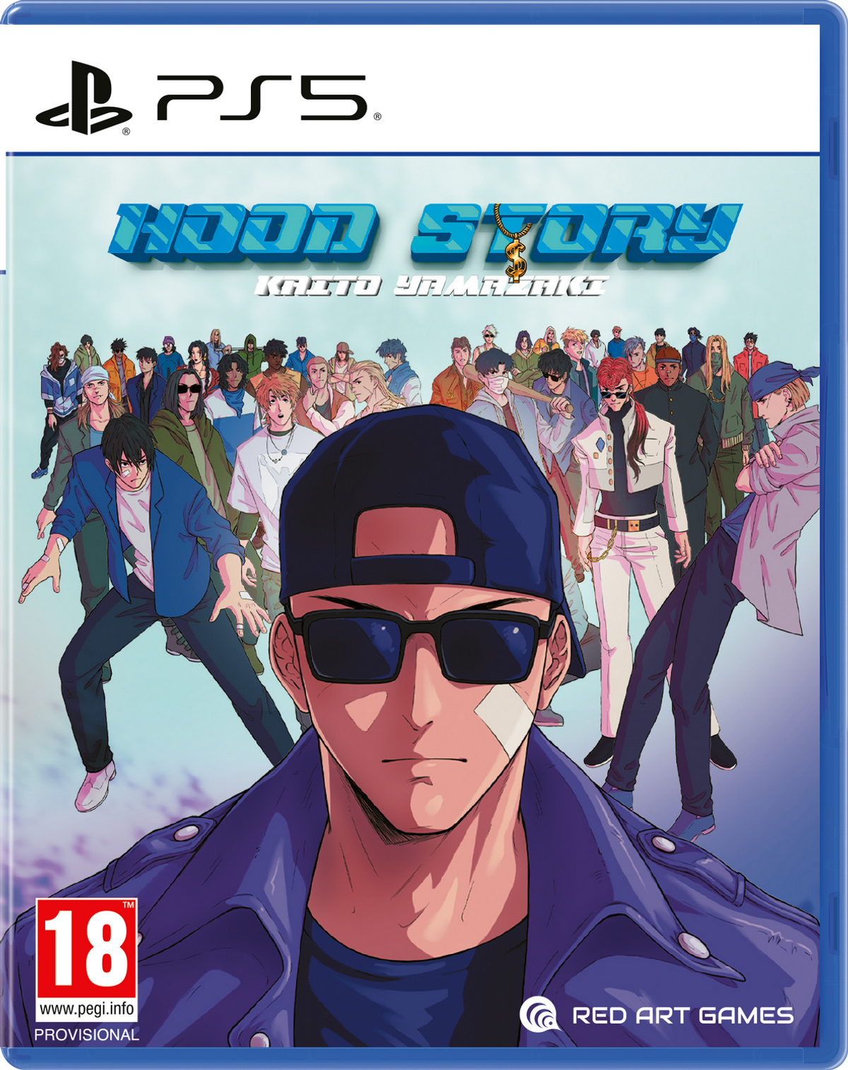 Portada de juego PS5 con personajes de anime formando un grupo.
