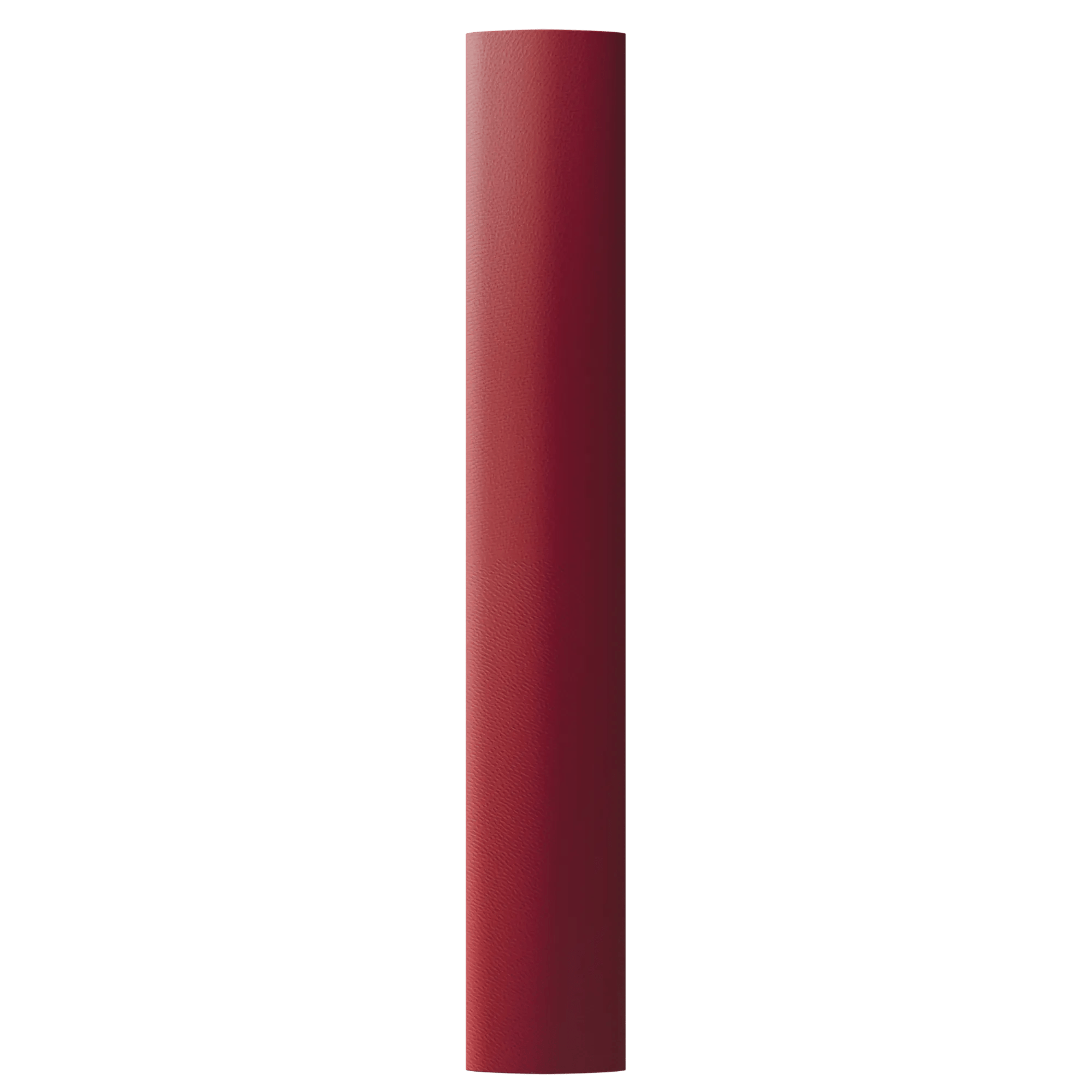 Un cilindro rojo sobre fondo verde.