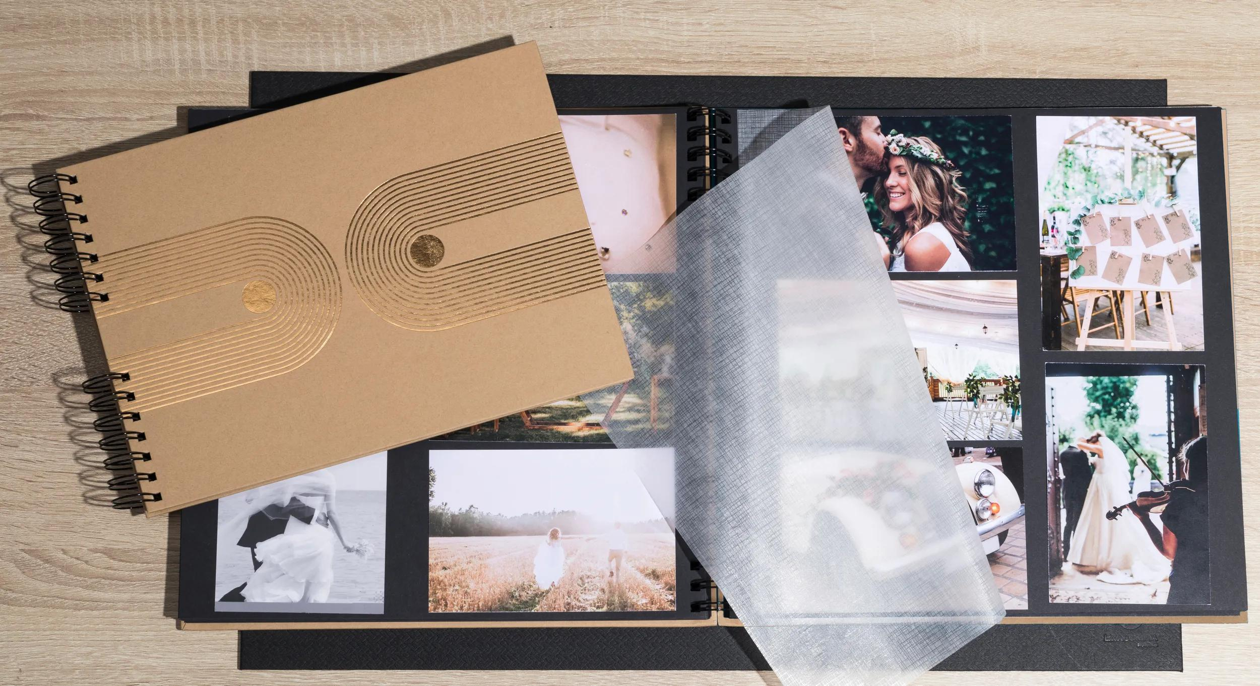 ACROPAQ Album Fotografico Ocean – 200 Foto 10x15 – 100 Pagine Con Tasche E Spazio Per Scritte – Copertina Con Onde - 4