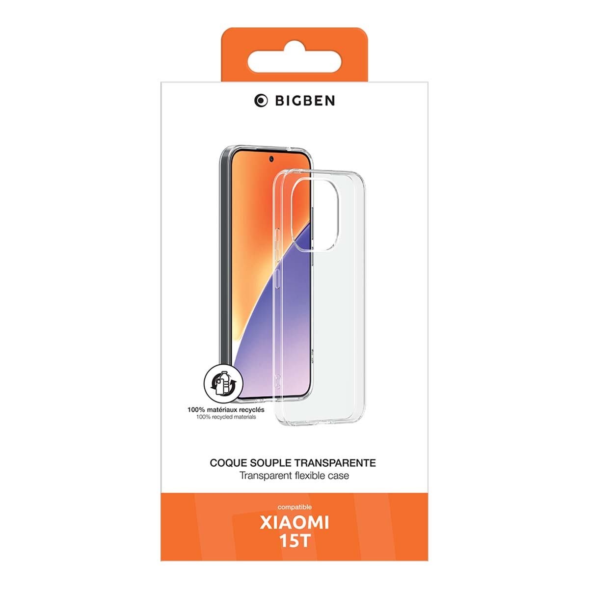 Confezione con custodia trasparente per Xiaomi 15T.
