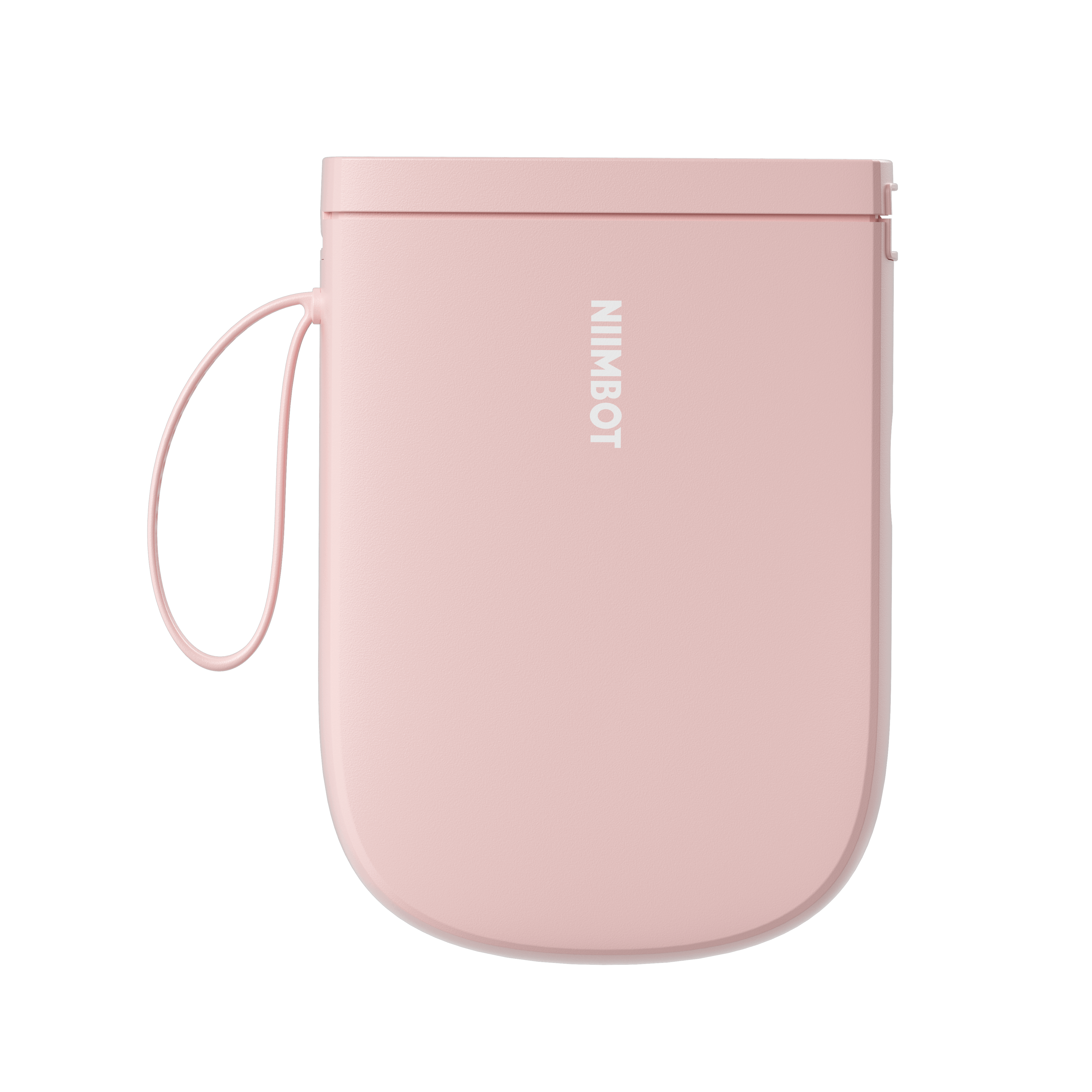 Różowe etui z uchwytem i logo NIIMBOT.