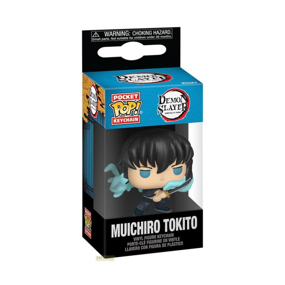 Demon Slayer Pocket Pop! Llavero figura vinilo Muichiro Tokito en caja.
