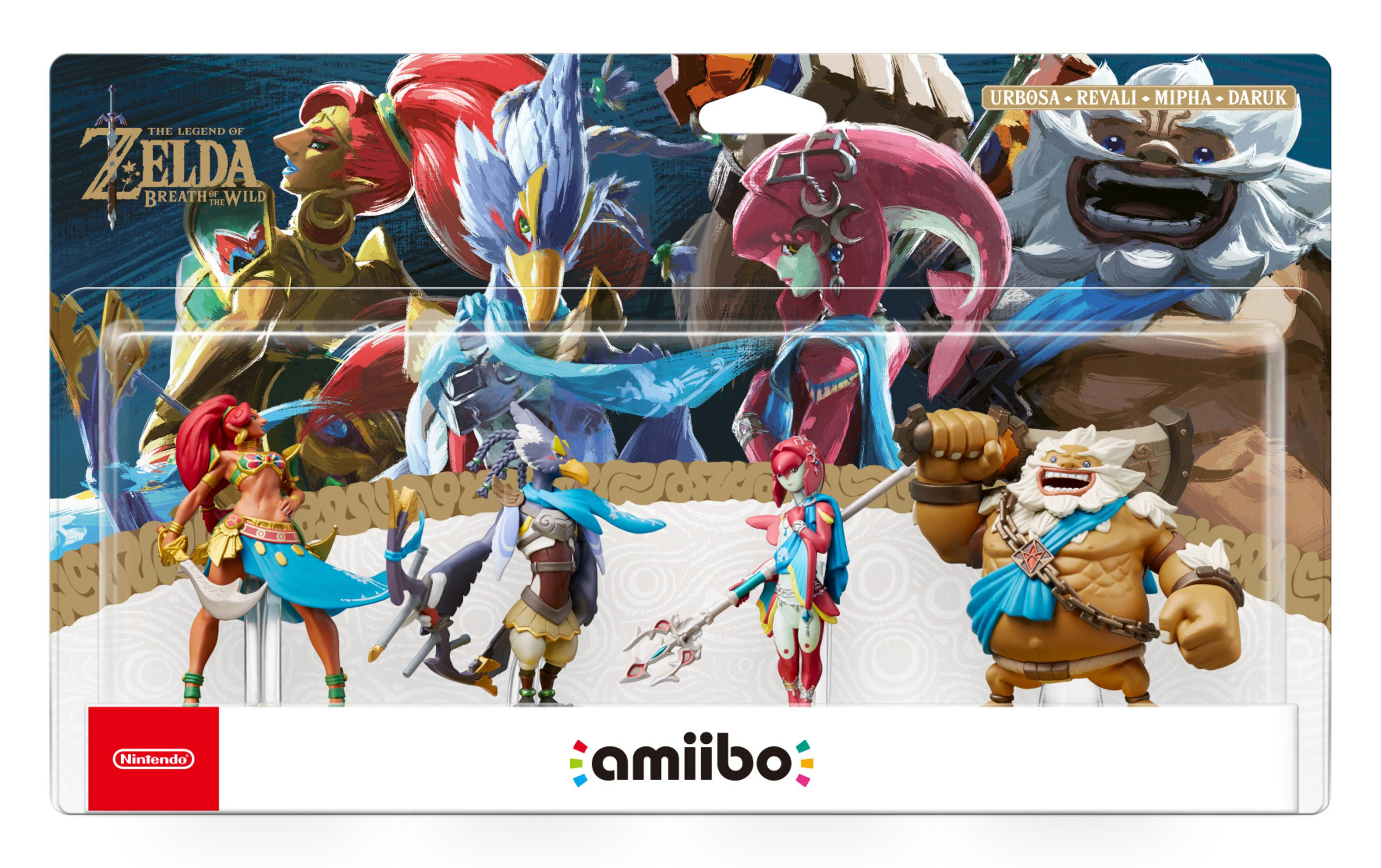 Amiibo-Figuren von The Legend of Zelda: Breath of the Wild in einer Verpackung.