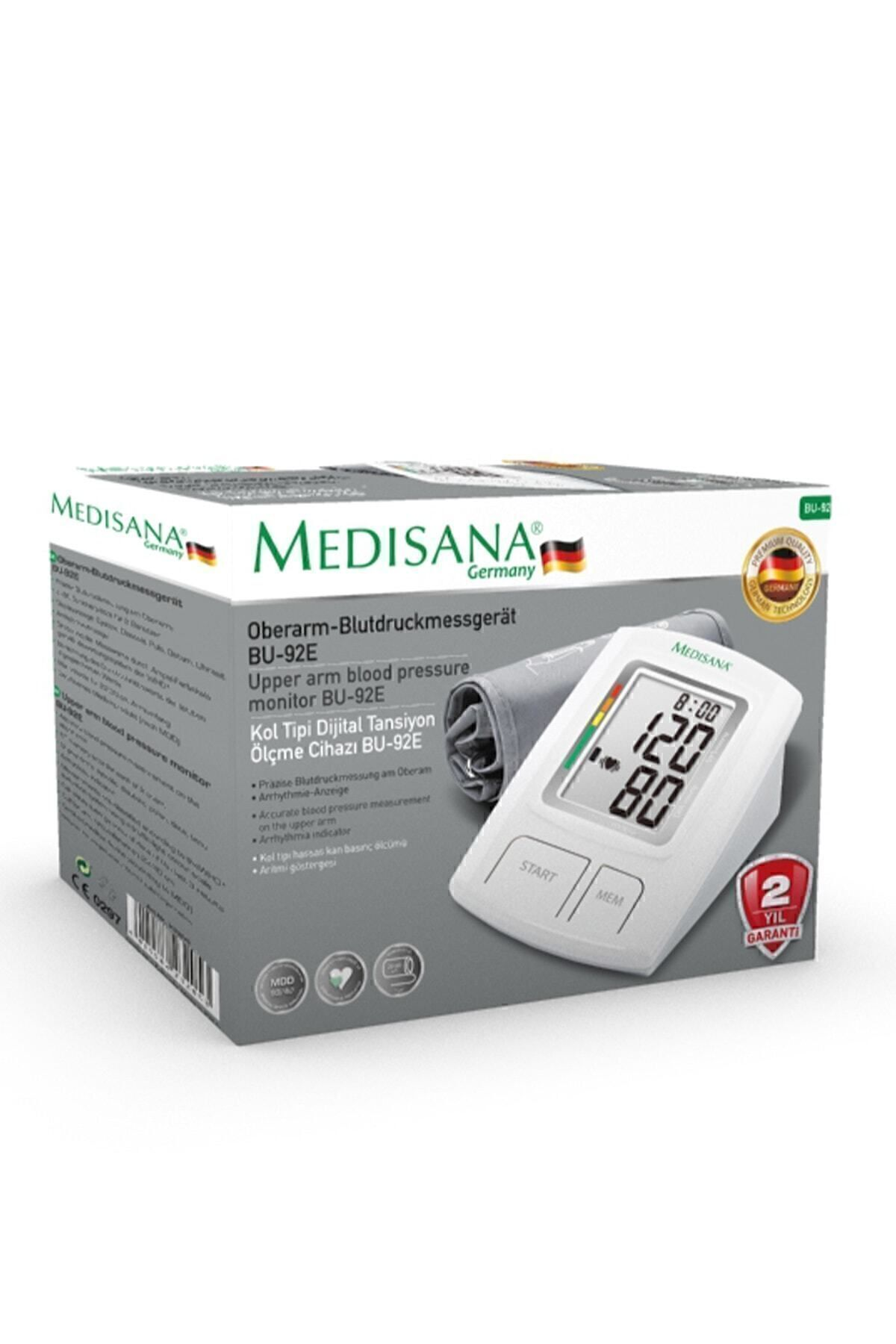 Medisana üst kol tansiyon aleti BU-92E kutusunda.