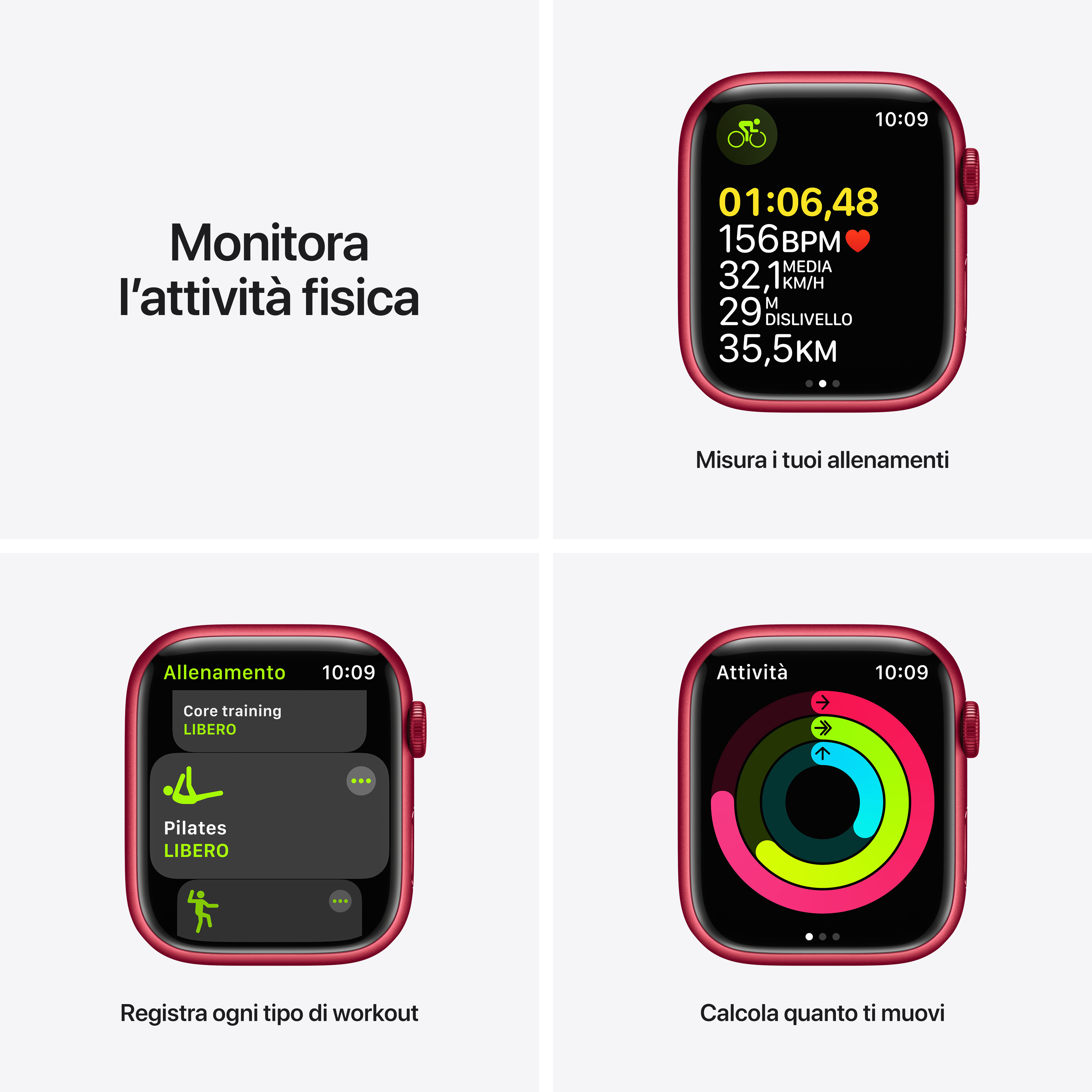 Reloj muestra datos de entrenamiento: tiempo, pulsaciones, km/h, distancia.