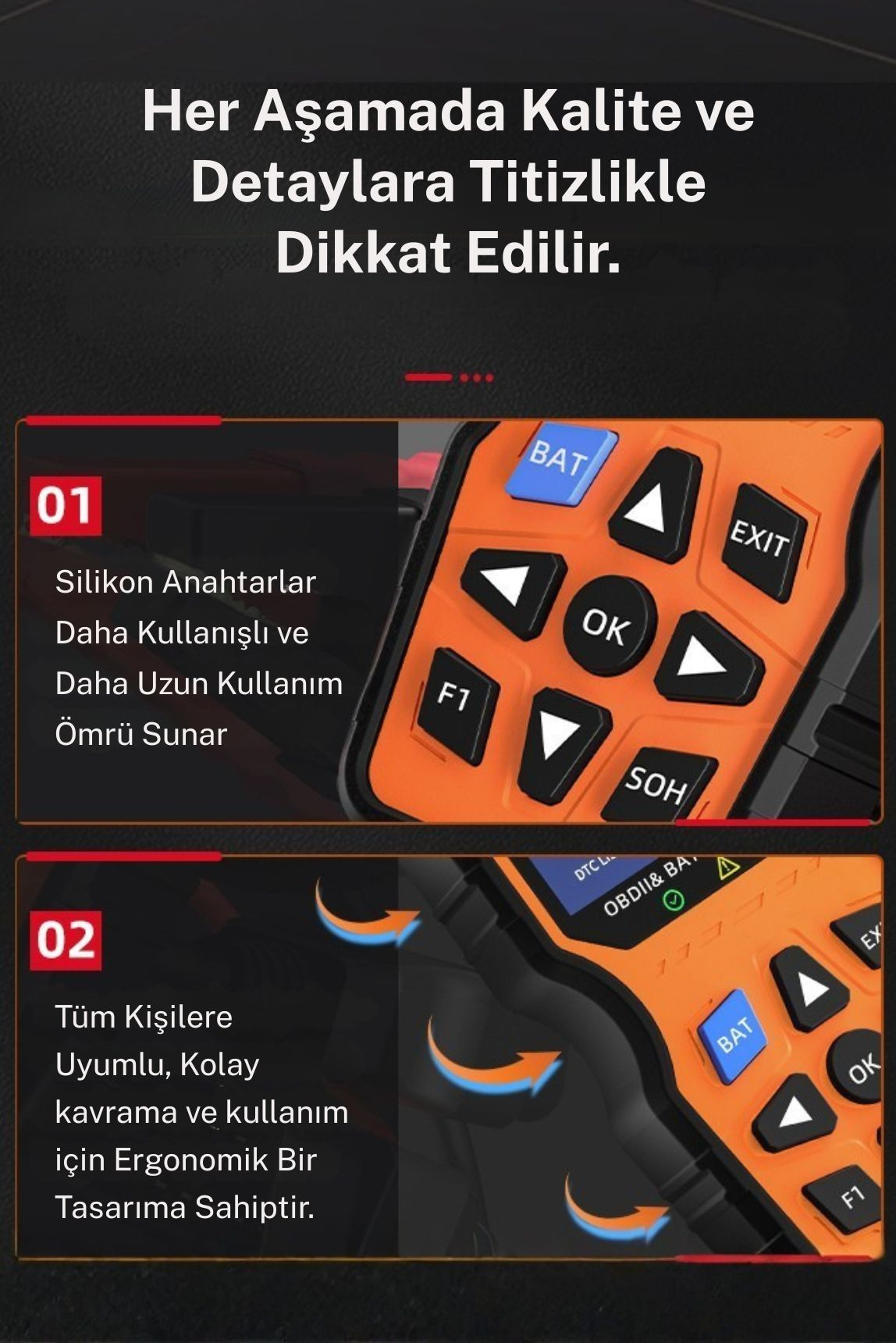 NPO NPC368Pro 2in1 Akü Analizli ve 50.000+ Hata Kodu Hafızalı