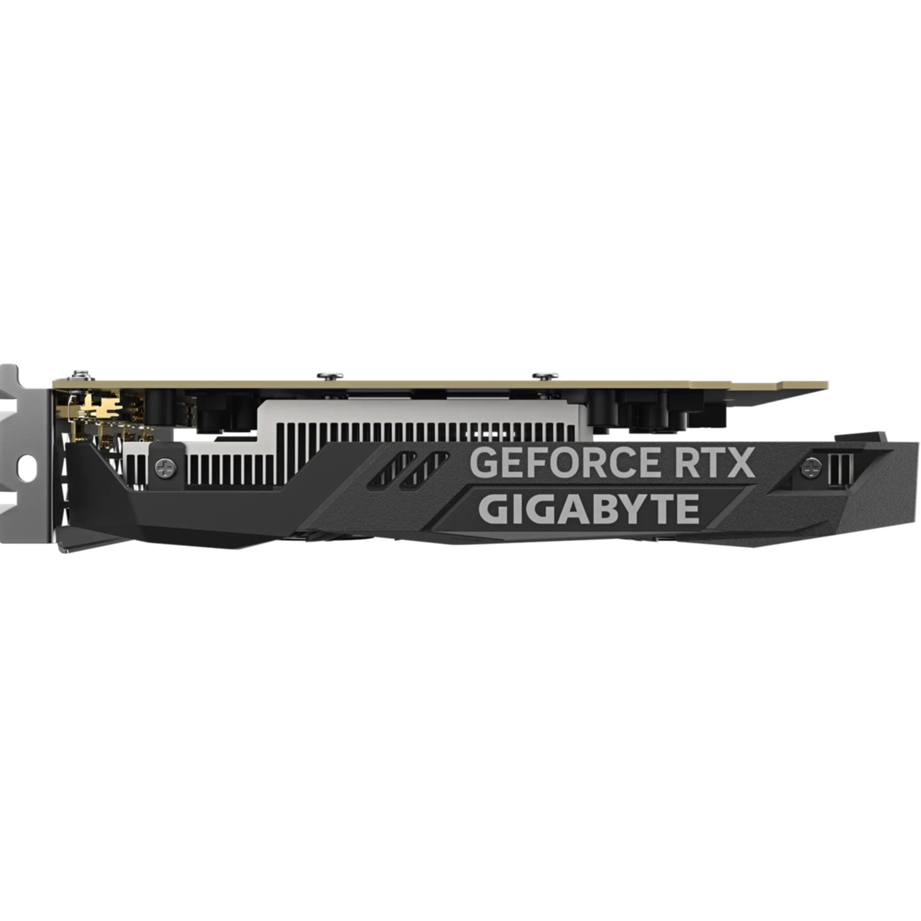 Czarny wentylator karty graficznej Gigabyte Nvidia GeForce RTX.