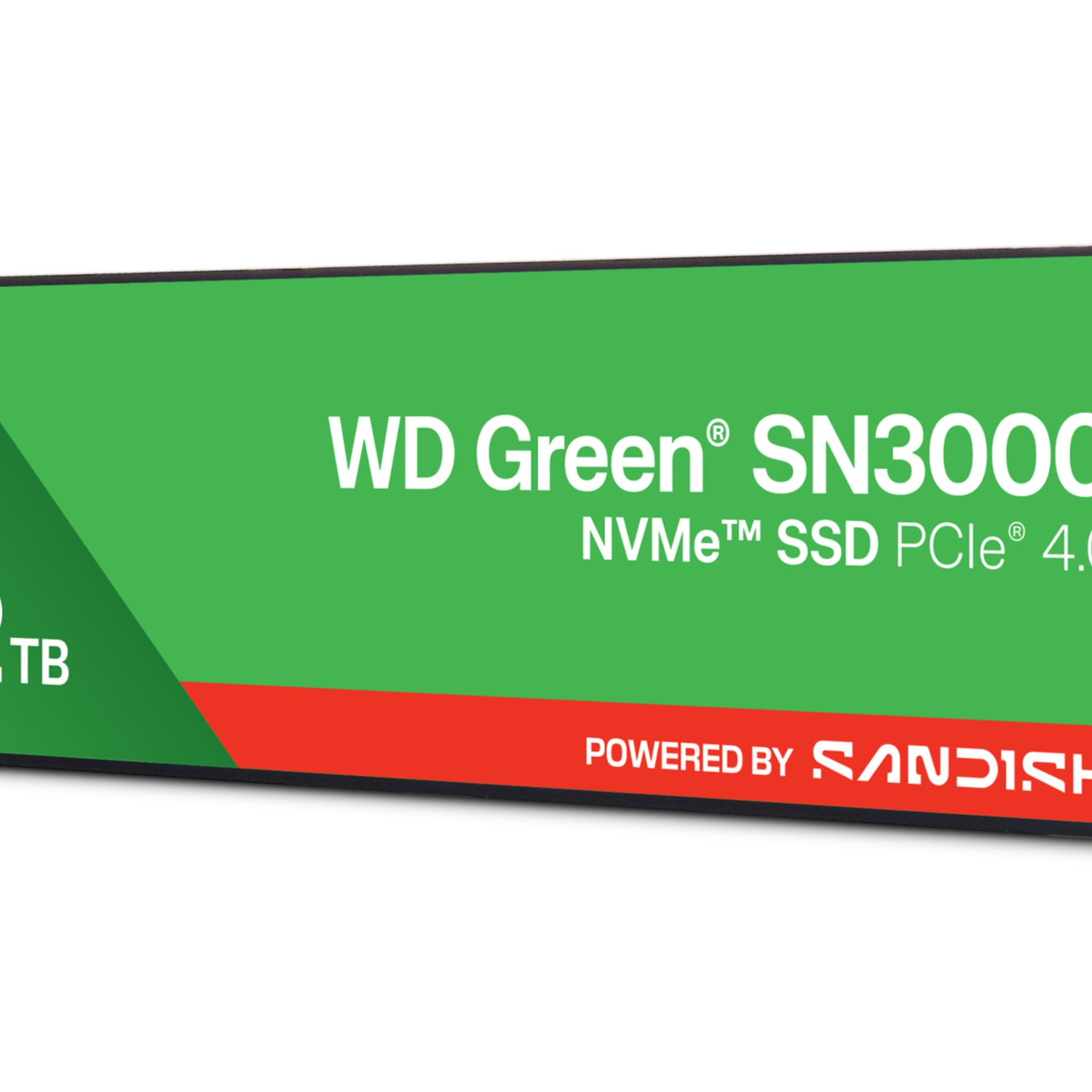 WD Green SN3000 NVMe SSD PCIe 4.0 2TB, zasilany przez SanDisk.