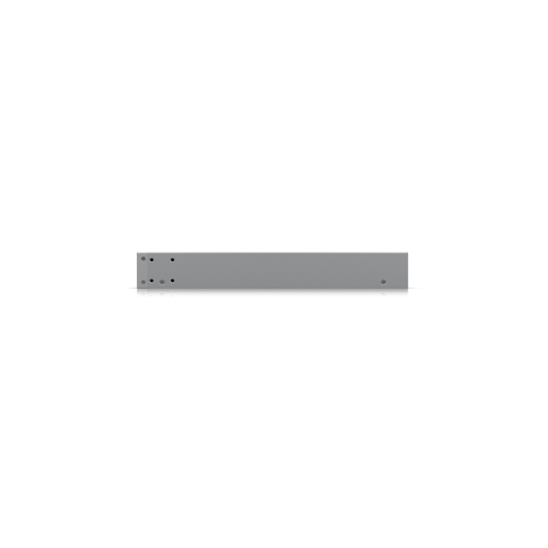 Un rectangle gris avec des trous à gauche et un trou à droite.