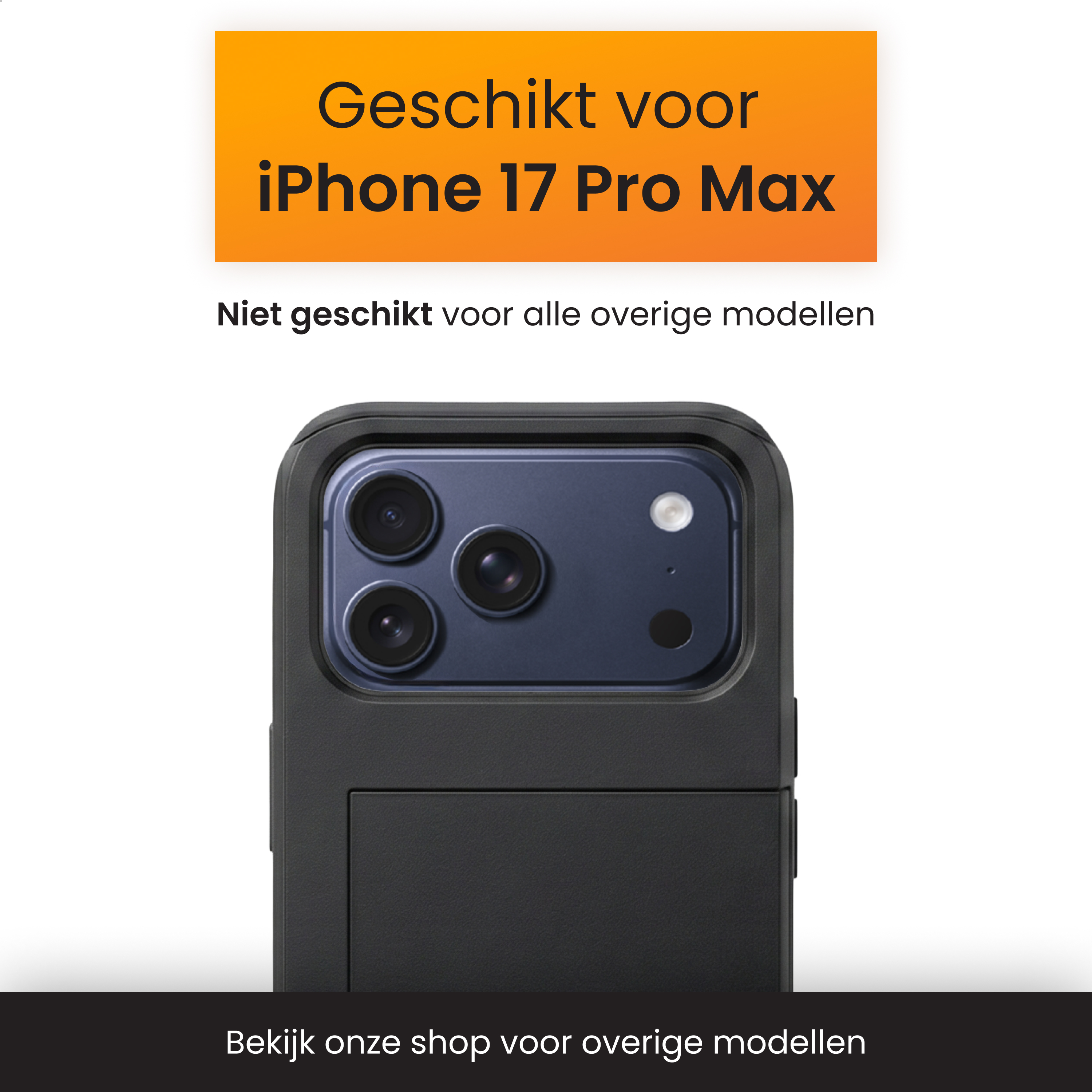 Convient pour iPhone 17 Pro Max. Pas pour d'autres modèles.