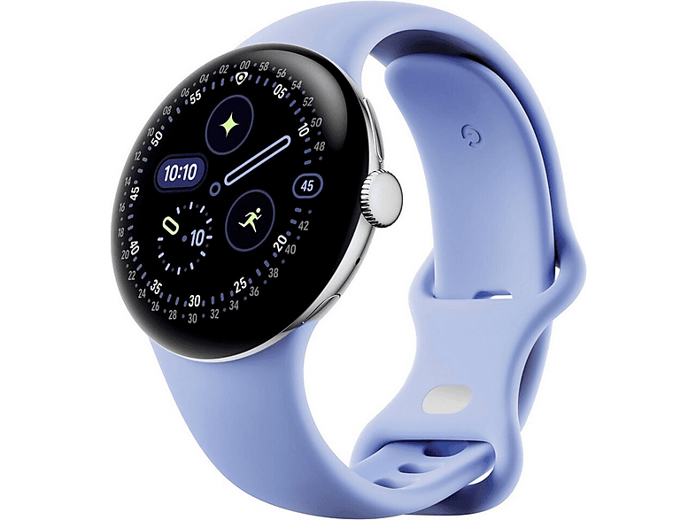 GOOGLE Pixel Watch 4 LTE Smartwatch Aluminium Silikon, S/L, Silber