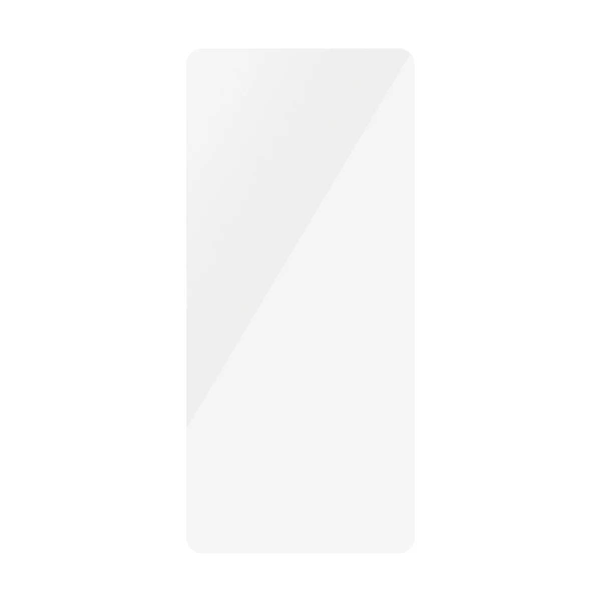 Un écran rectangulaire blanc aux coins arrondis.