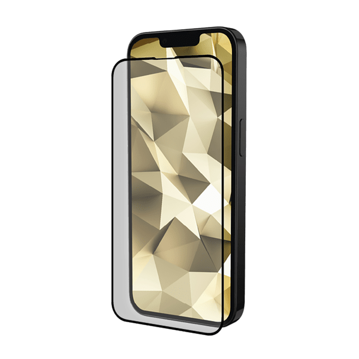 Uno smartphone con una protezione schermo leggermente spostata.