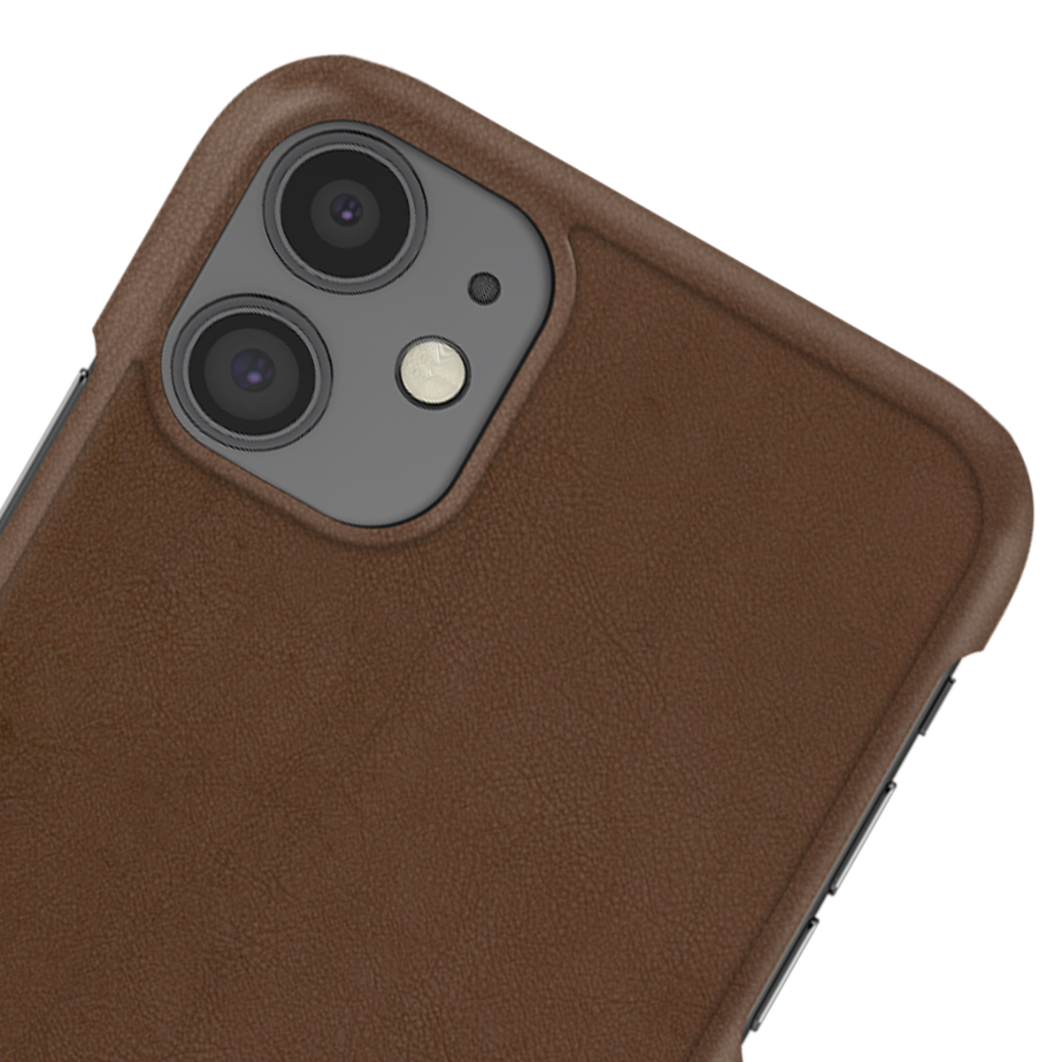 Custodia per telefono marrone con modulo fotocamera