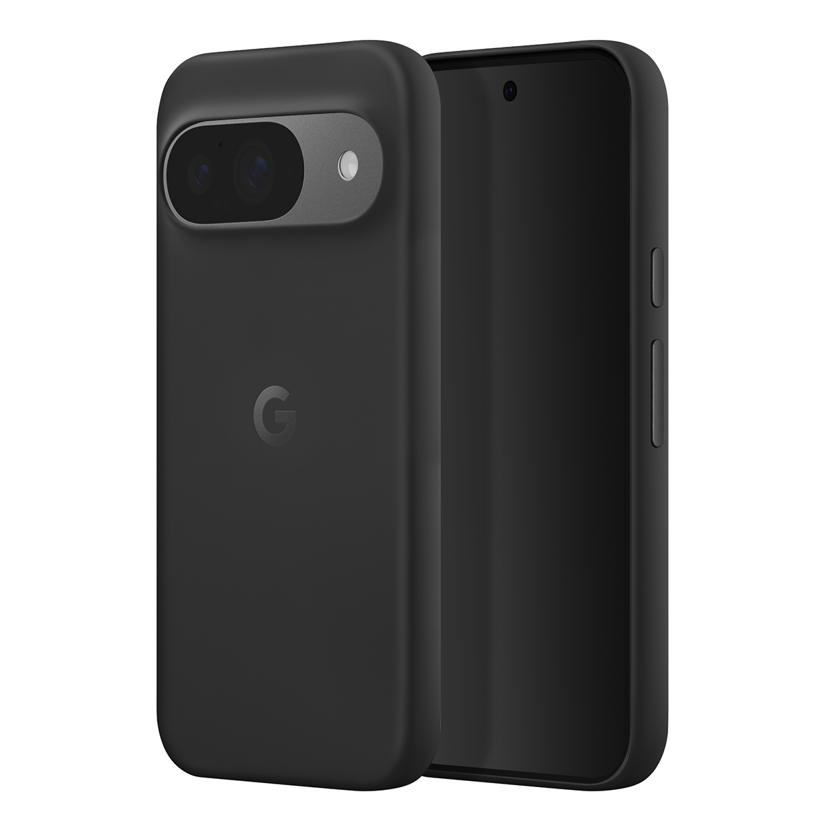 Smartphone Google Pixel negro con módulo de cámara y logo "G".