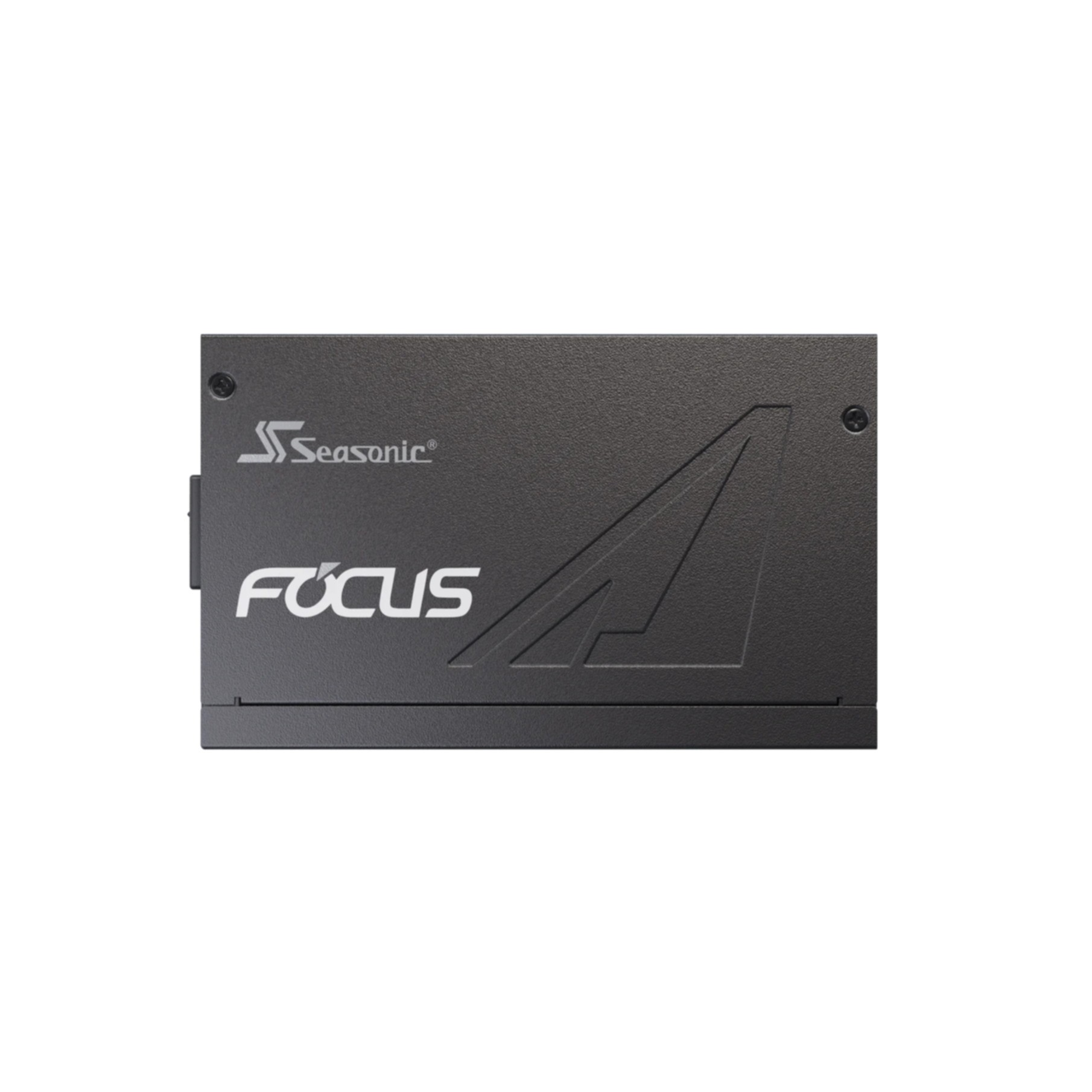 Czarny zasilacz z napisem 