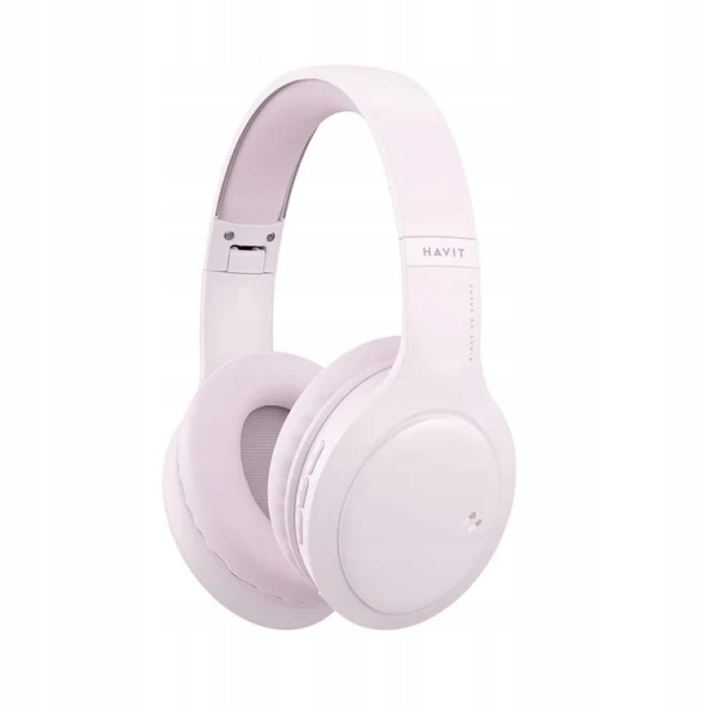 Un paio di cuffie bianche con accenti rosa, su sfondo bianco.
