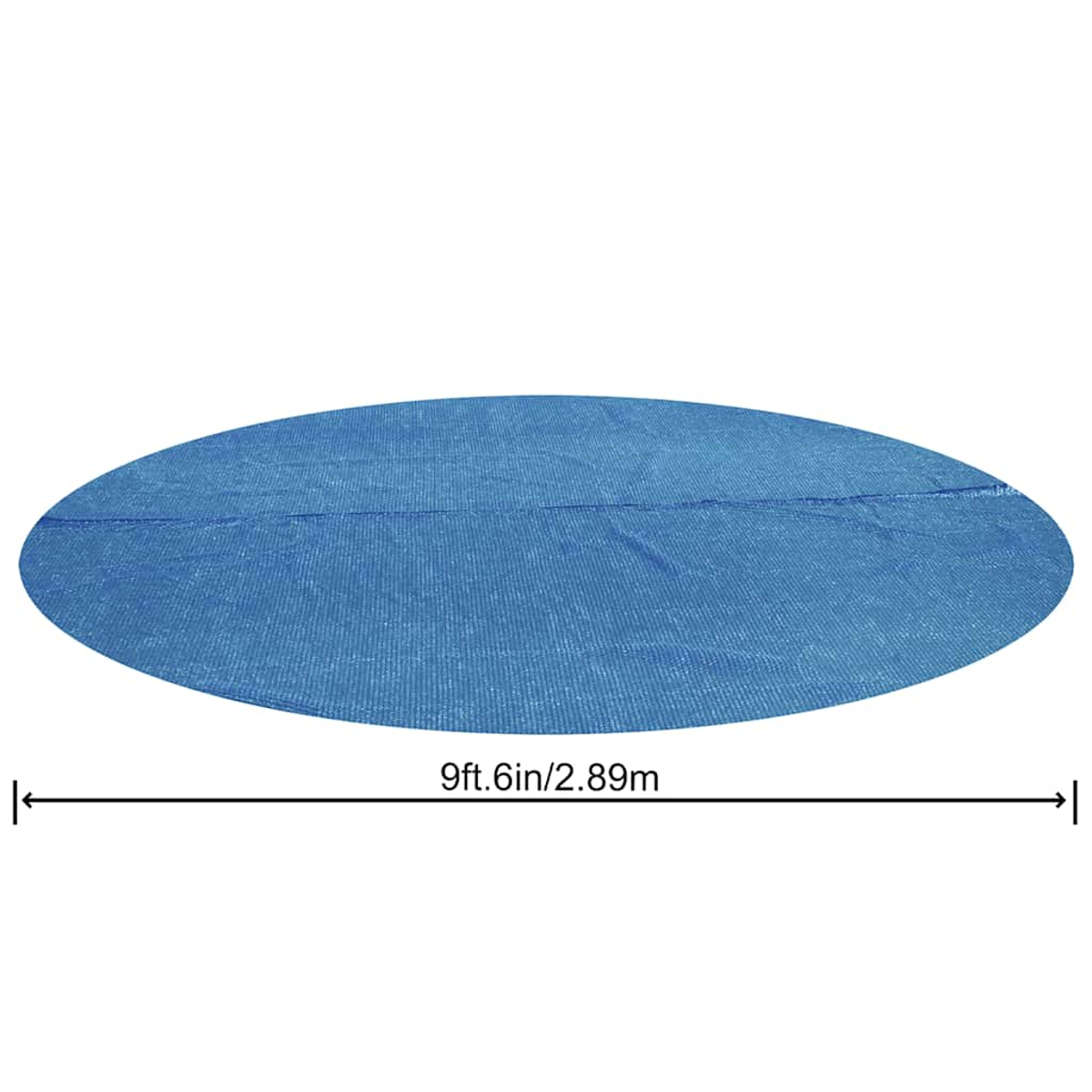 Cubierta redonda azul para piscina con tamaño de 9 pies 6 pulg./2,89 m.
