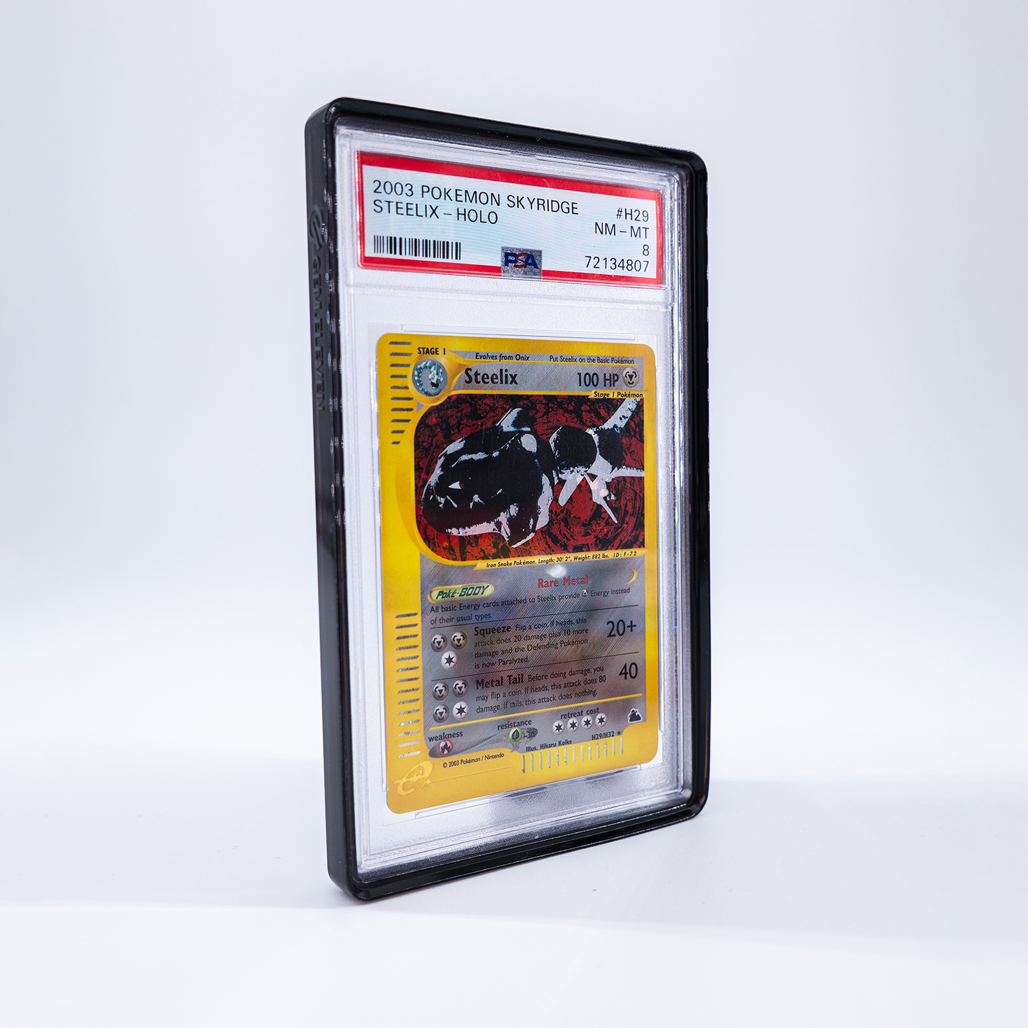 Geprüfte Pokémon-Karte Steelix - Holo, 2003 Skyridge, NM-MT Zustand.