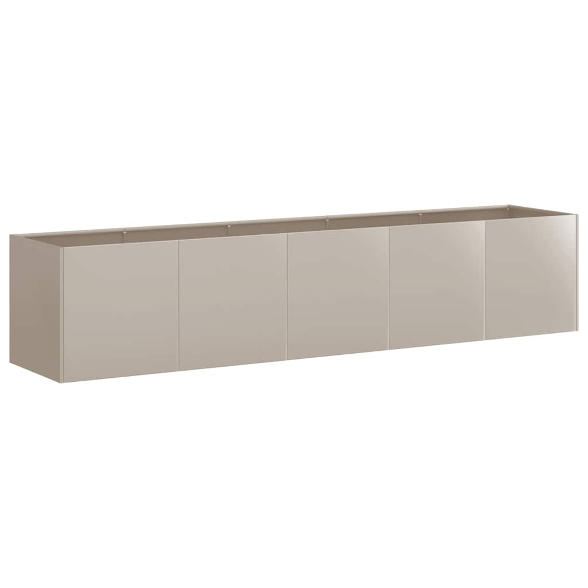 Mobile sospeso lungo e beige con cinque ante.