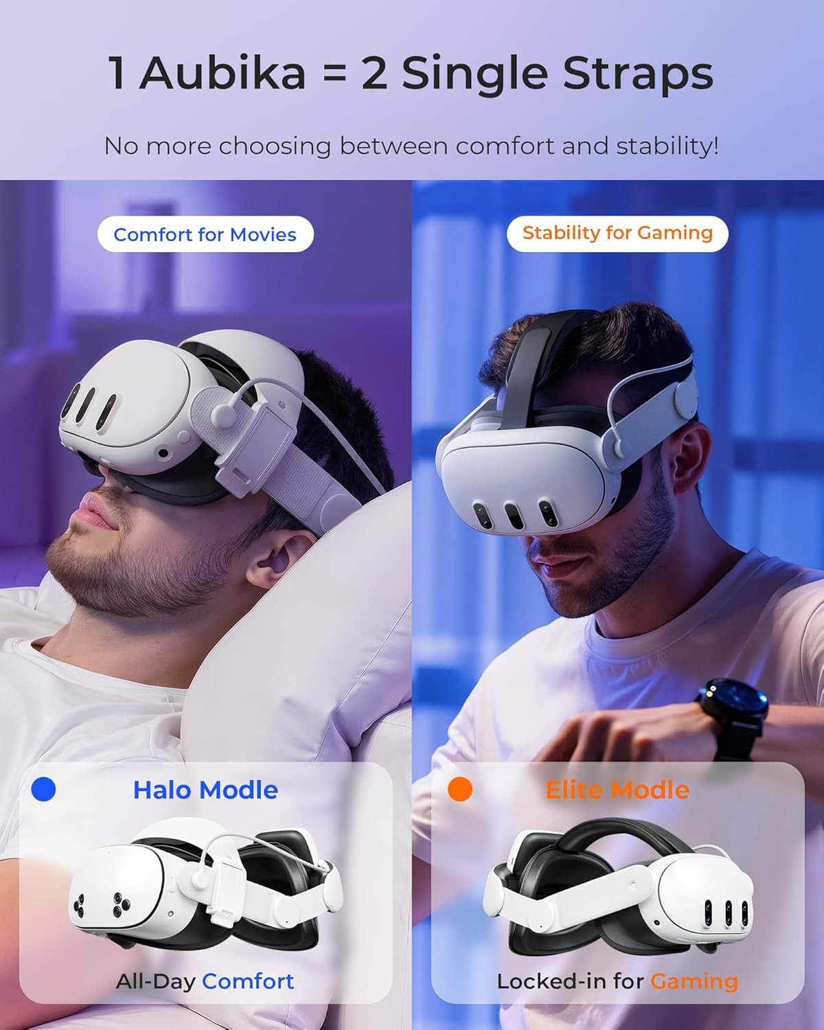 VR-Headset-Vergleich: Halo-Modell für Komfort, Elite-Modell für Stabilität.