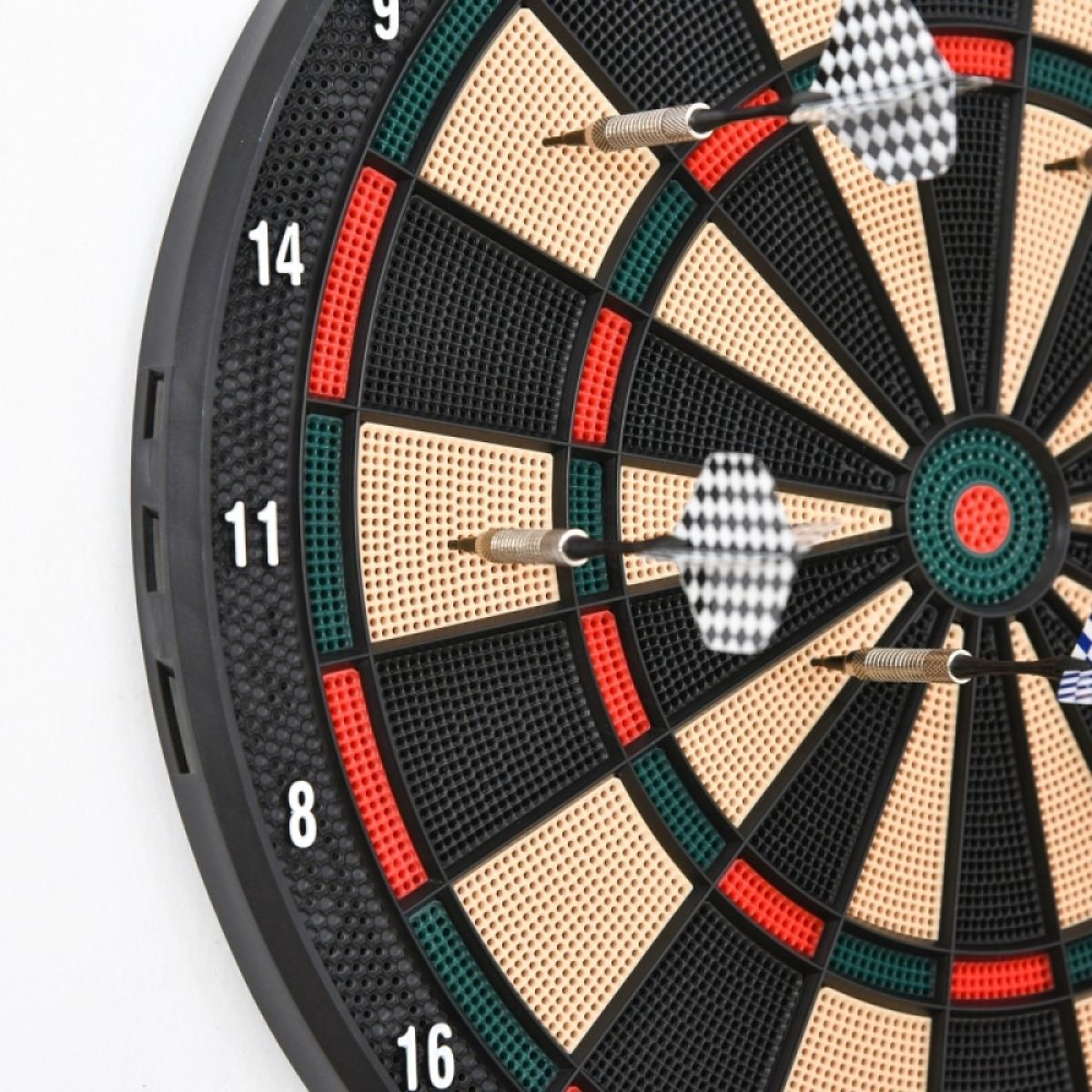 Dartscheibe mit drei Darts, die im Feld 11 stecken.