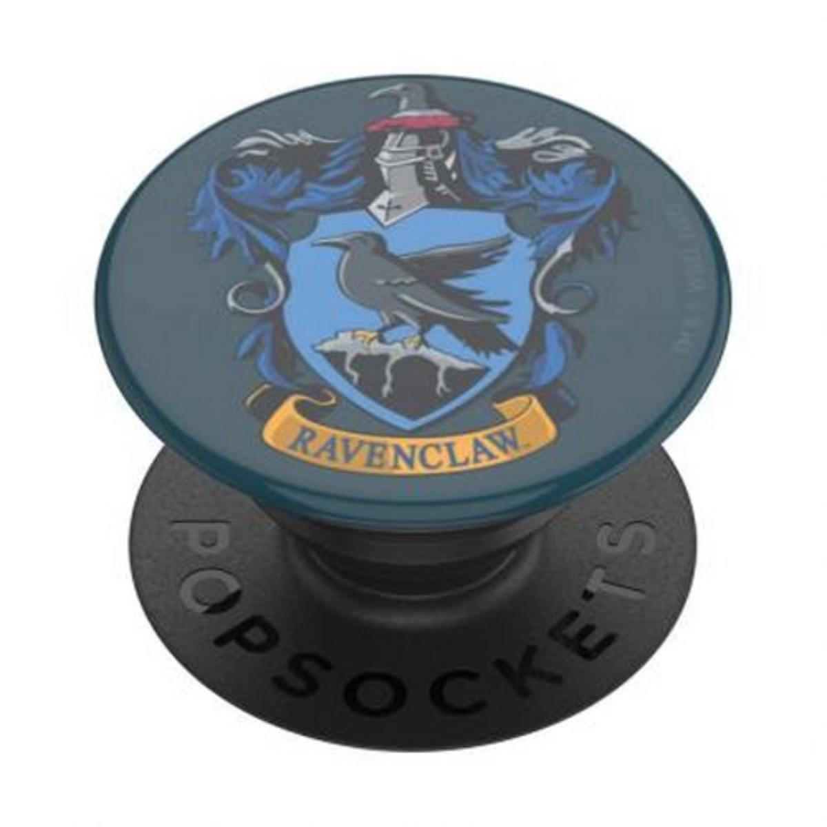 Un Popsocket con lo stemma di Corvonero, uno scudo blu con un corvo e un nastro con la scritta Corvonero.