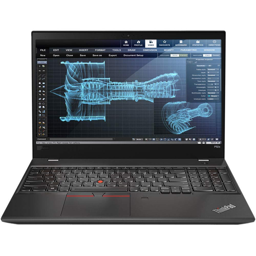 Een laptop toont een 3D technische tekening van een turbine motor op het scherm.