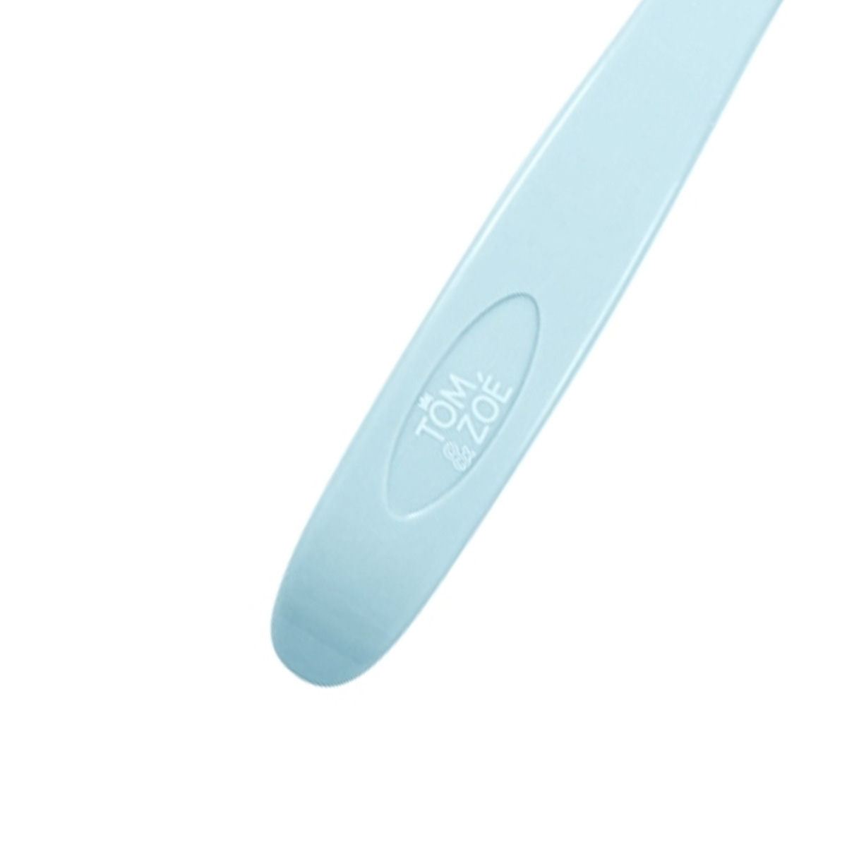 Posate per bambini azzurro con logo Tom & Zoé.