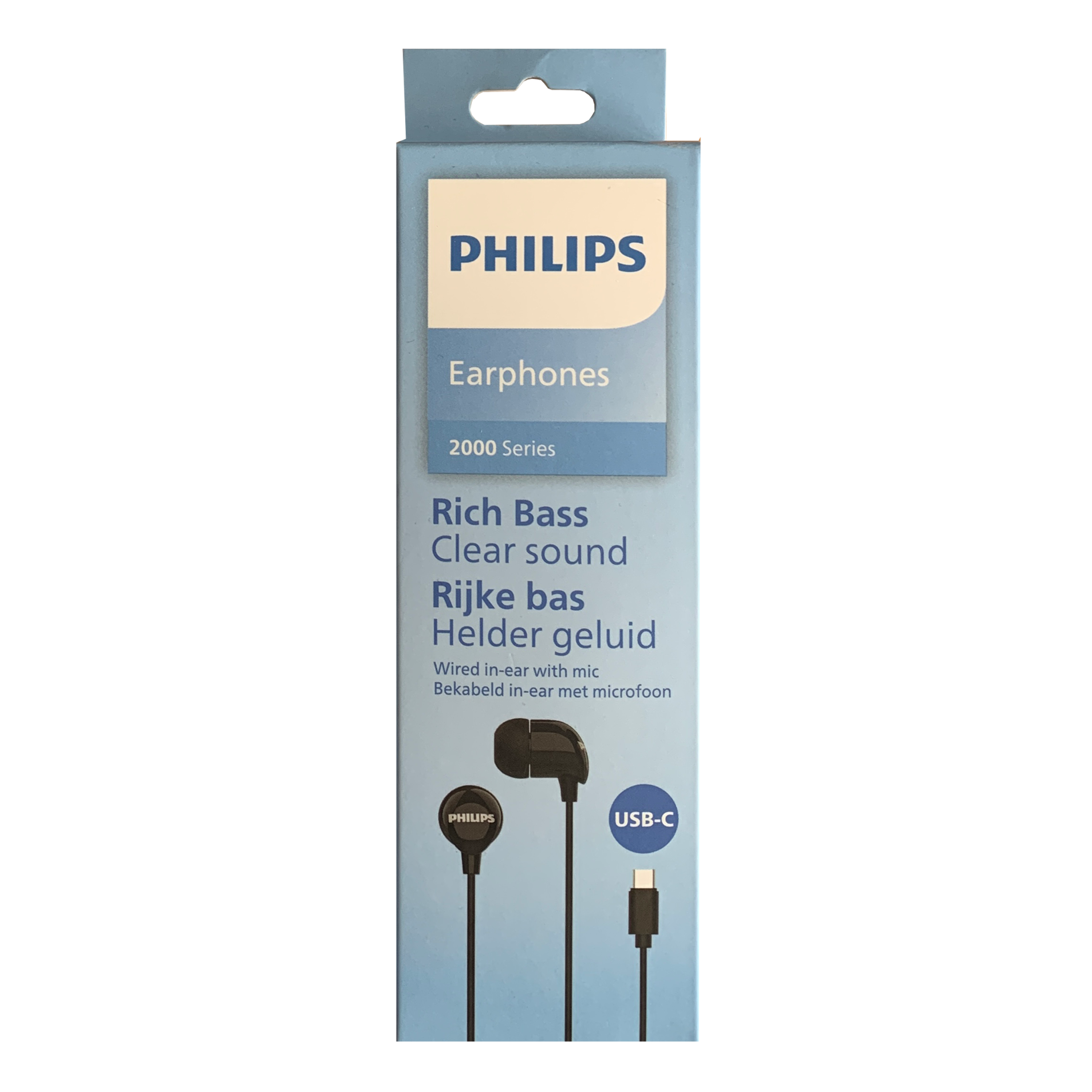 Philips Earphones 2000 Series mit Mikrofon und USB-C.
