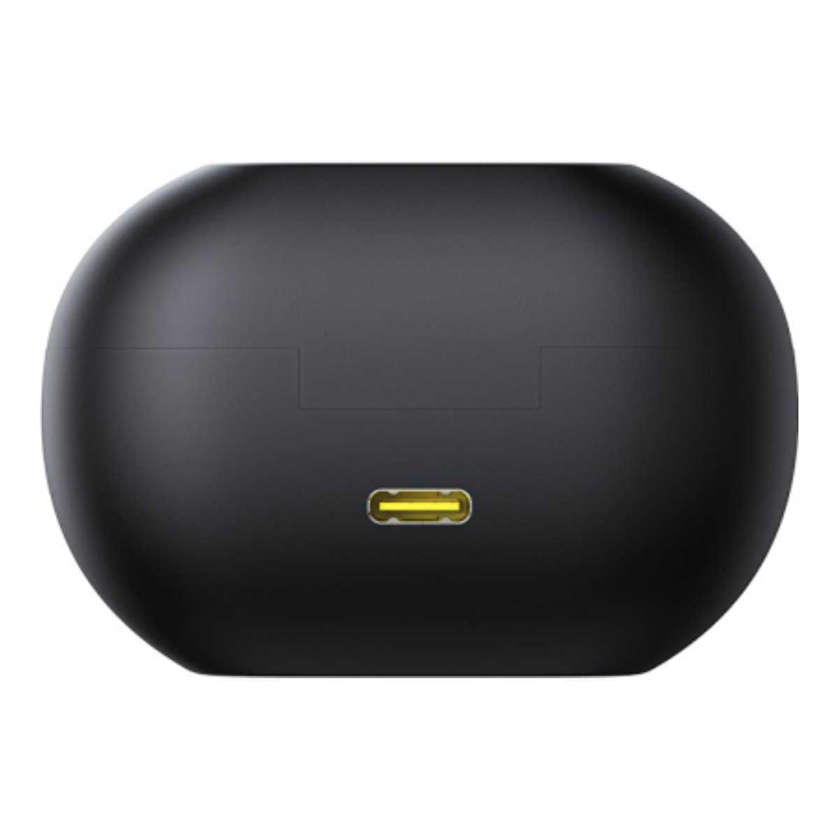 Czarne etui ładujące do słuchawek z portem USB-C.