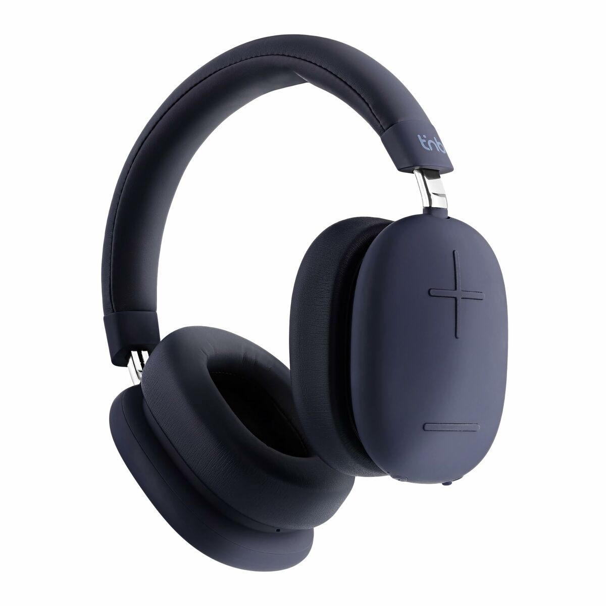 Cuffie over-ear blu scuro con archetto e padiglioni imbottiti.
