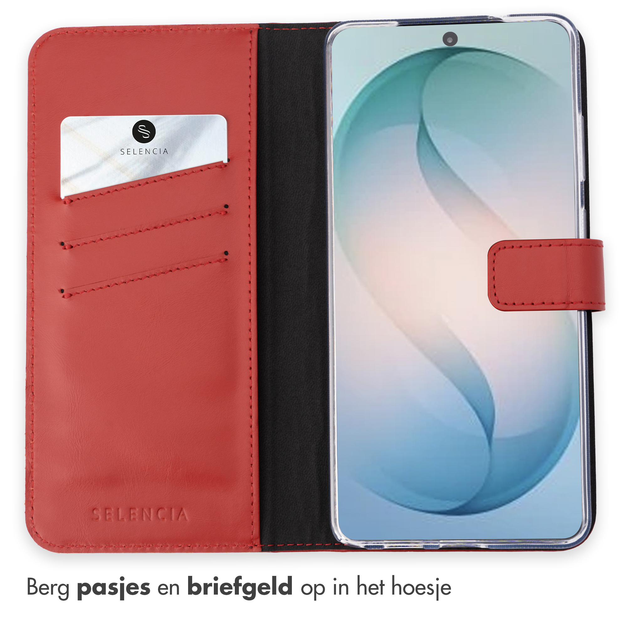 Custodia a libro in vera pelle, compatibile con iPhone 6 Plus