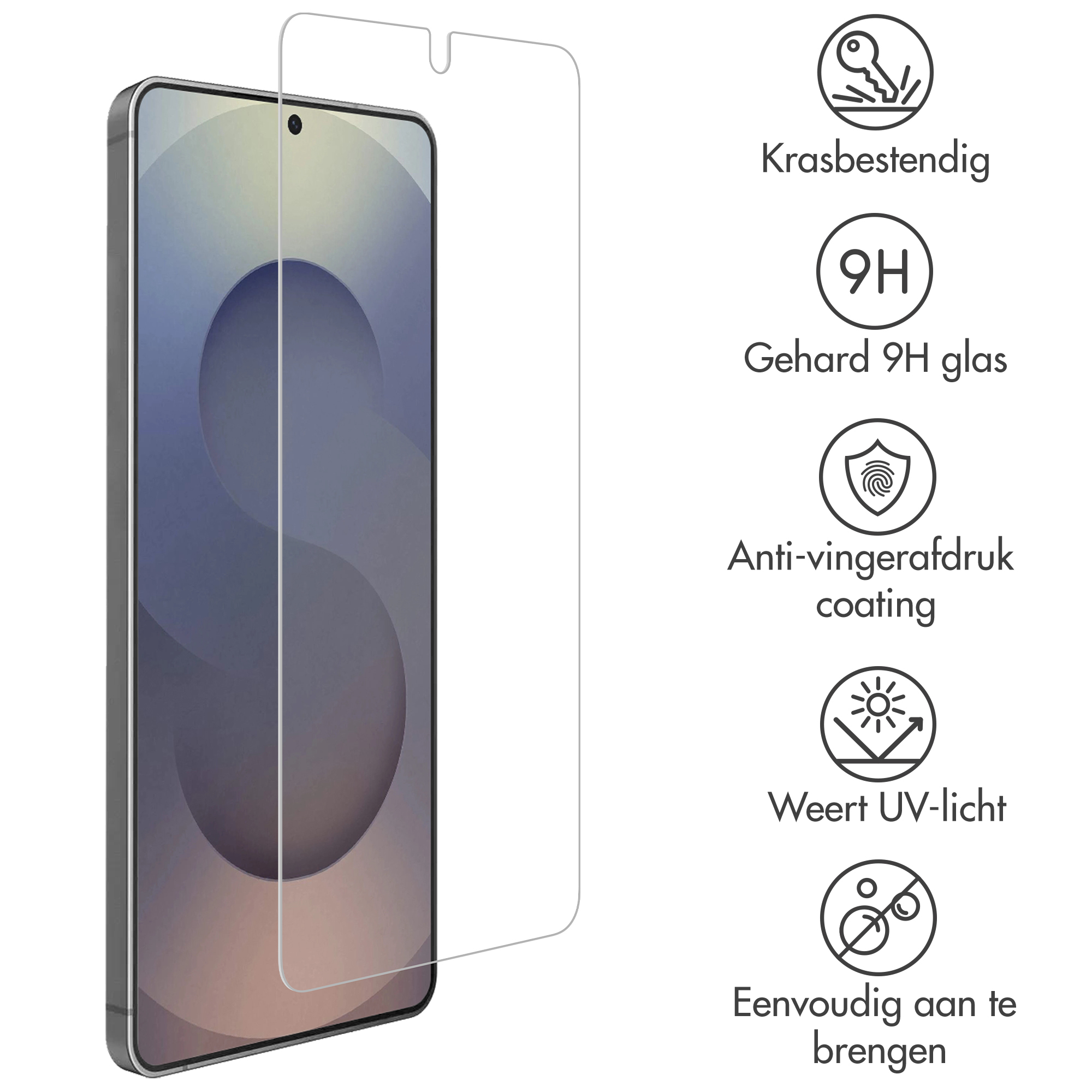Protection d'écran pour smartphone, résistante aux rayures, verre 9H, revêtement anti-traces.