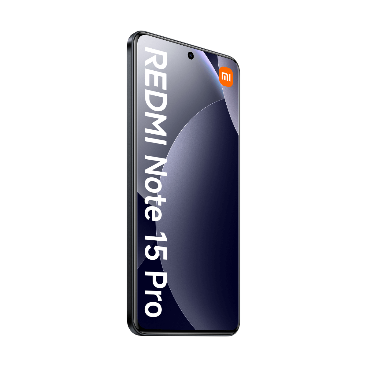 Ciemny smartfon z napisem REDMI Note 15 Pro na ekranie.