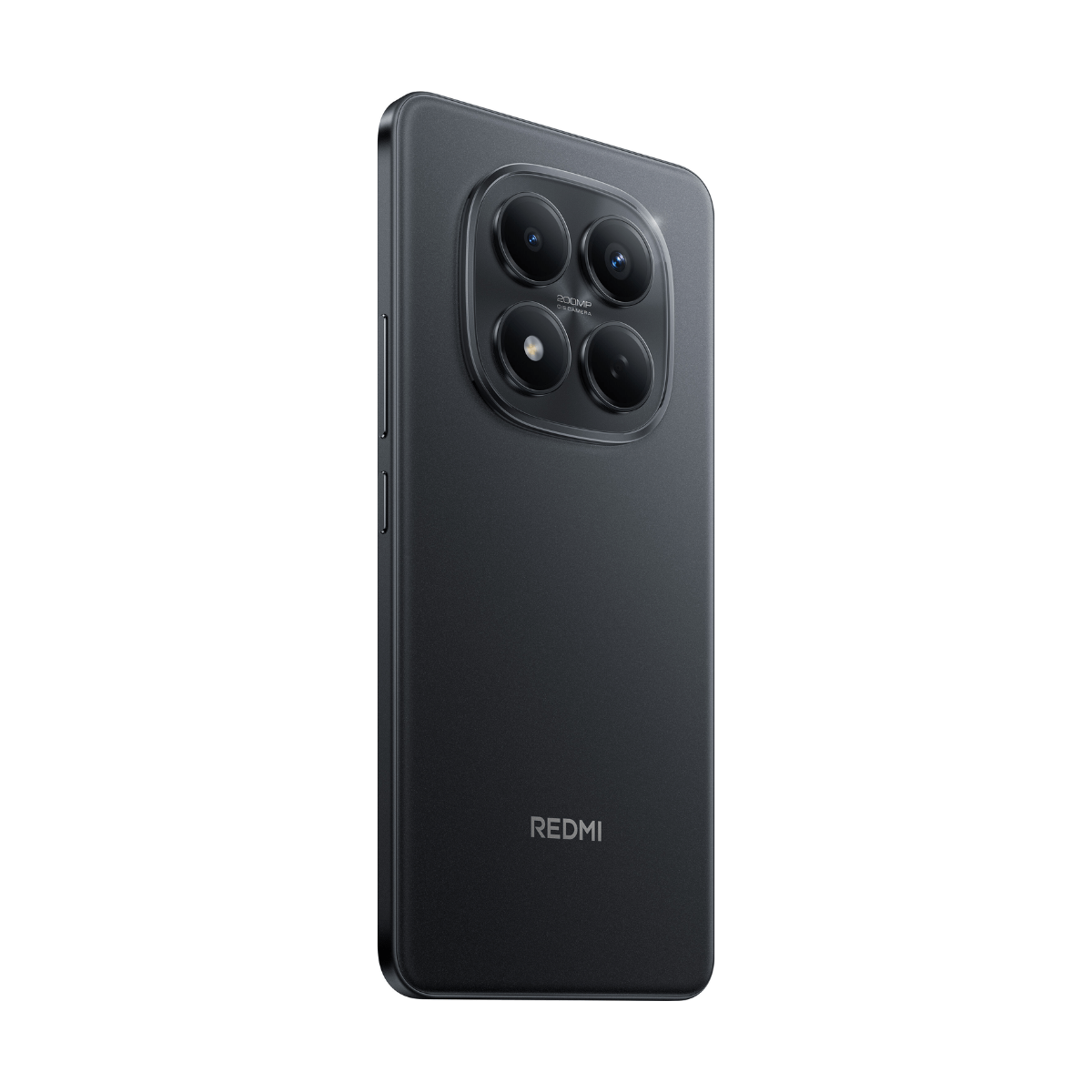 Ciemnoszary smartfon z czterema tylnymi aparatami i logo Redmi.