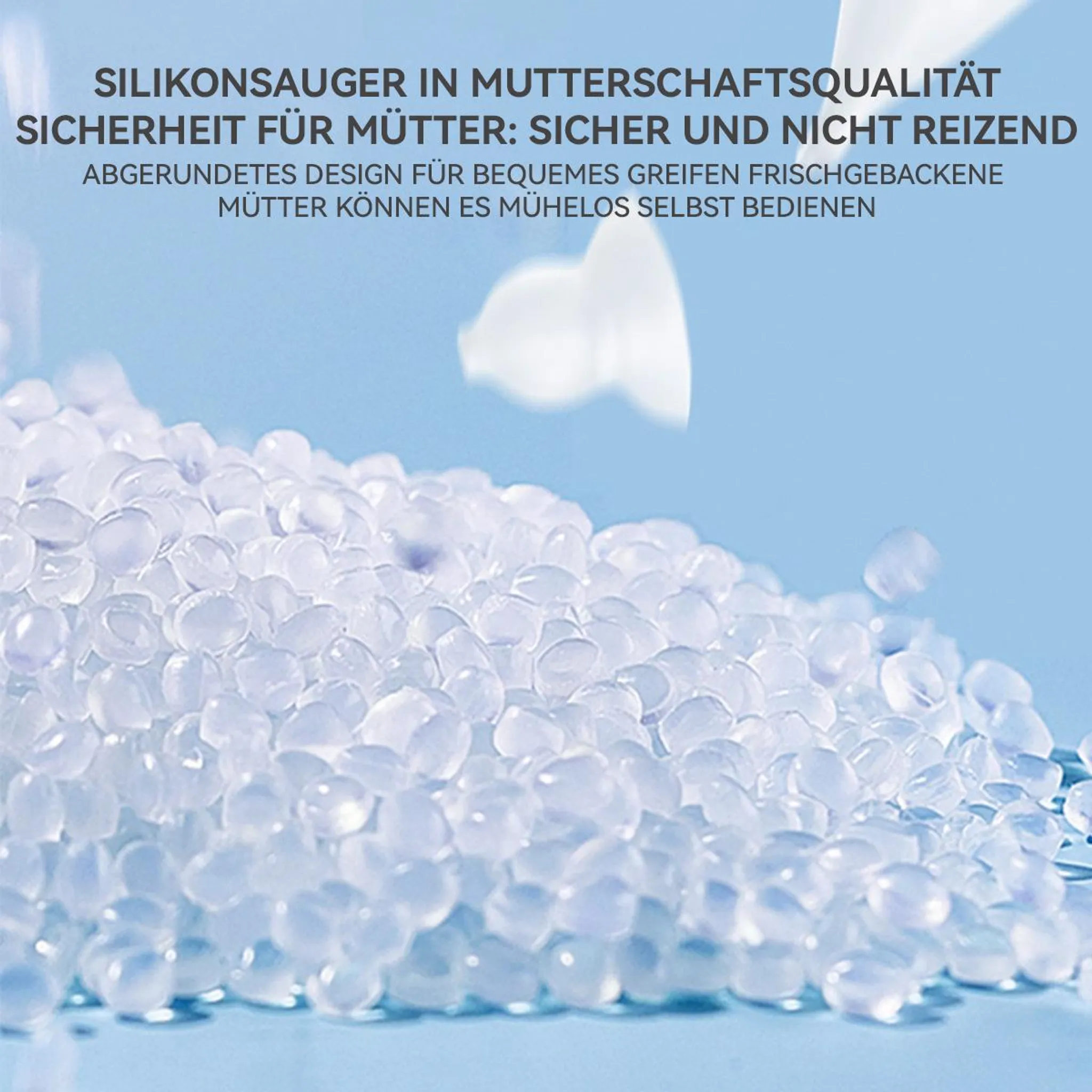 Klarer Hintergrund mit vielen kleinen, weißen Perlen.