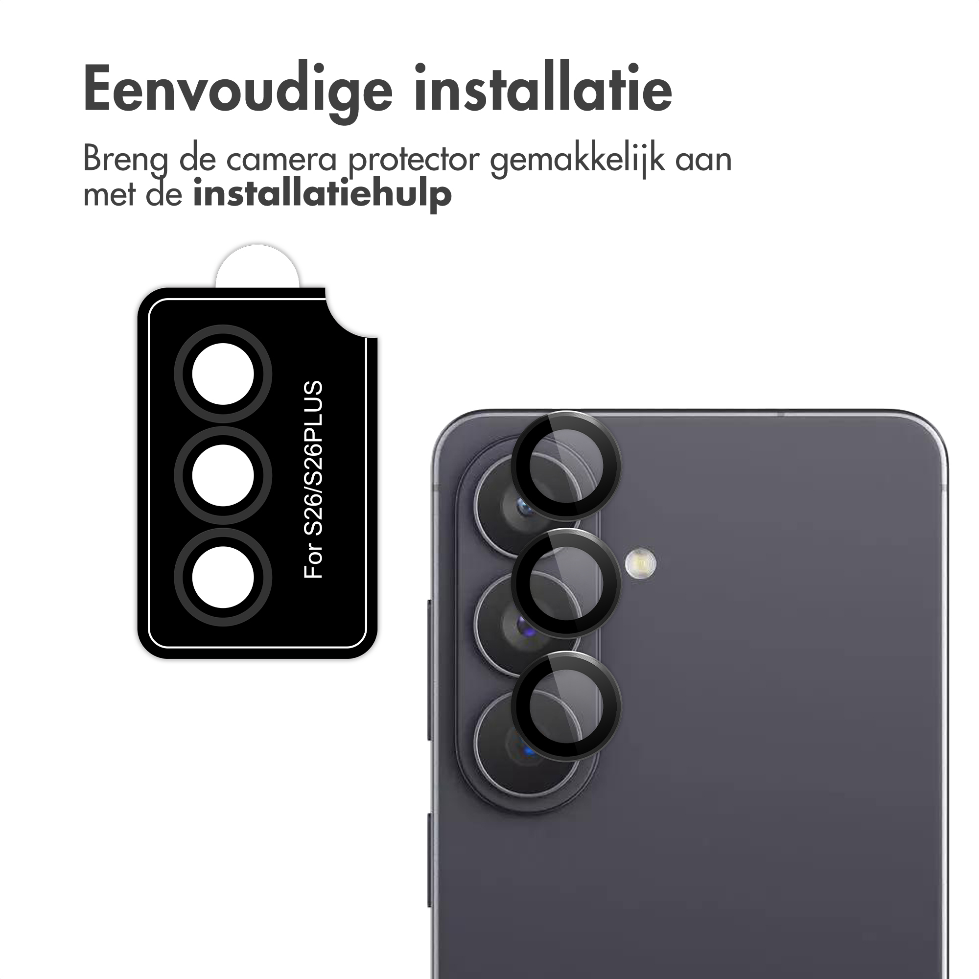Eenvoudige installatie camera protector voor S26/S26PLUS.