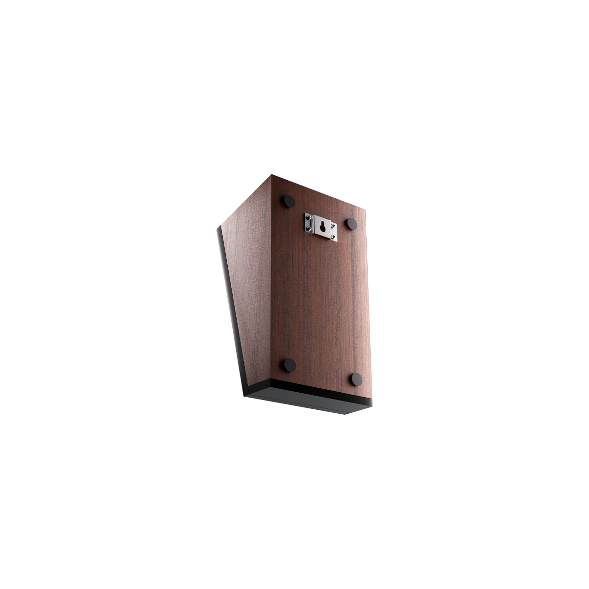 Wooden box with wall mount and rubber feet.