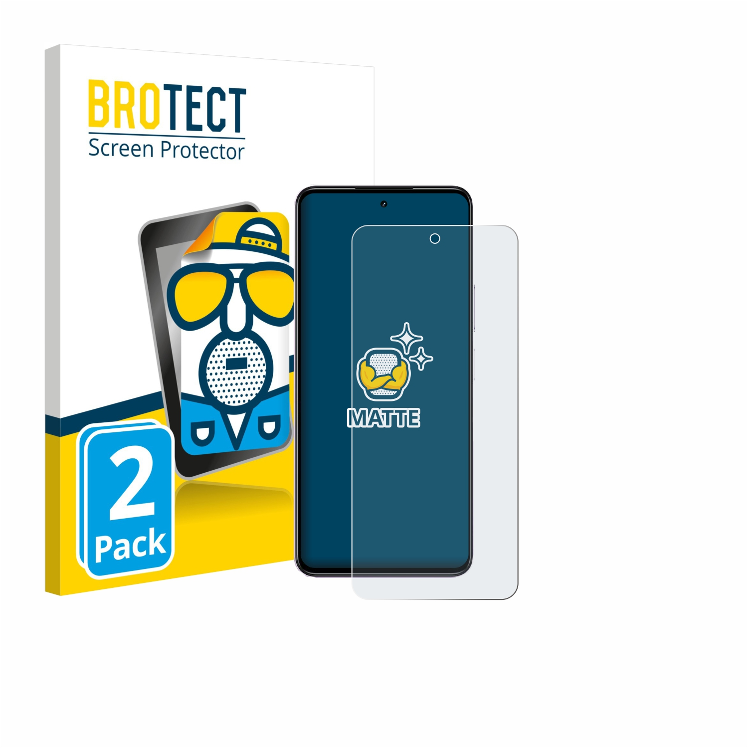 BROTECT 2er Pack Displayschutzfolie für Ihr Smartphone, matt.