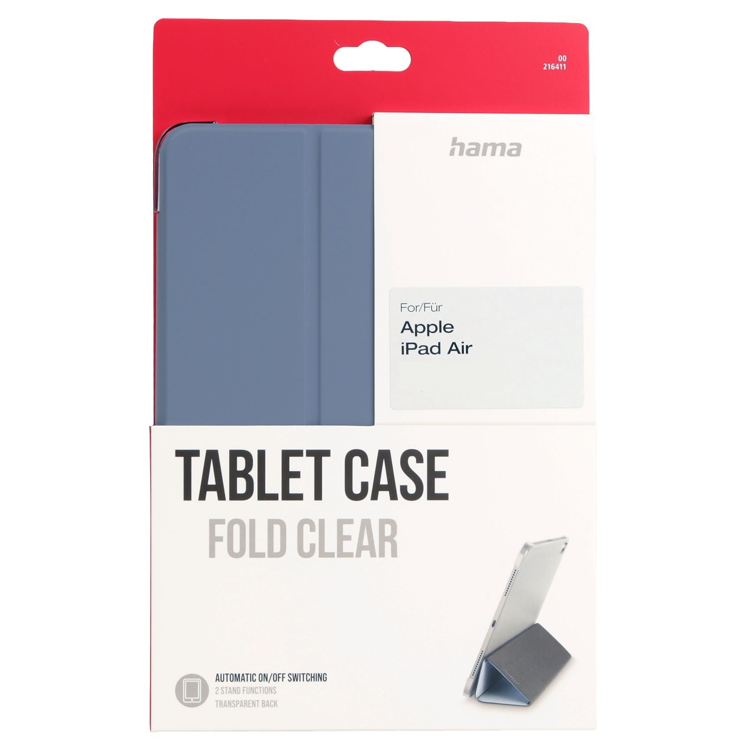 Etui Hama do Apple iPad Air, niebieskie, z funkcją stojaka.