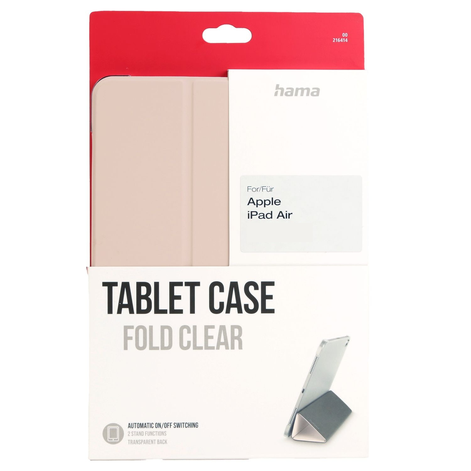 Opakowanie etui Hama do Apple iPad Air, kolor beżowy.