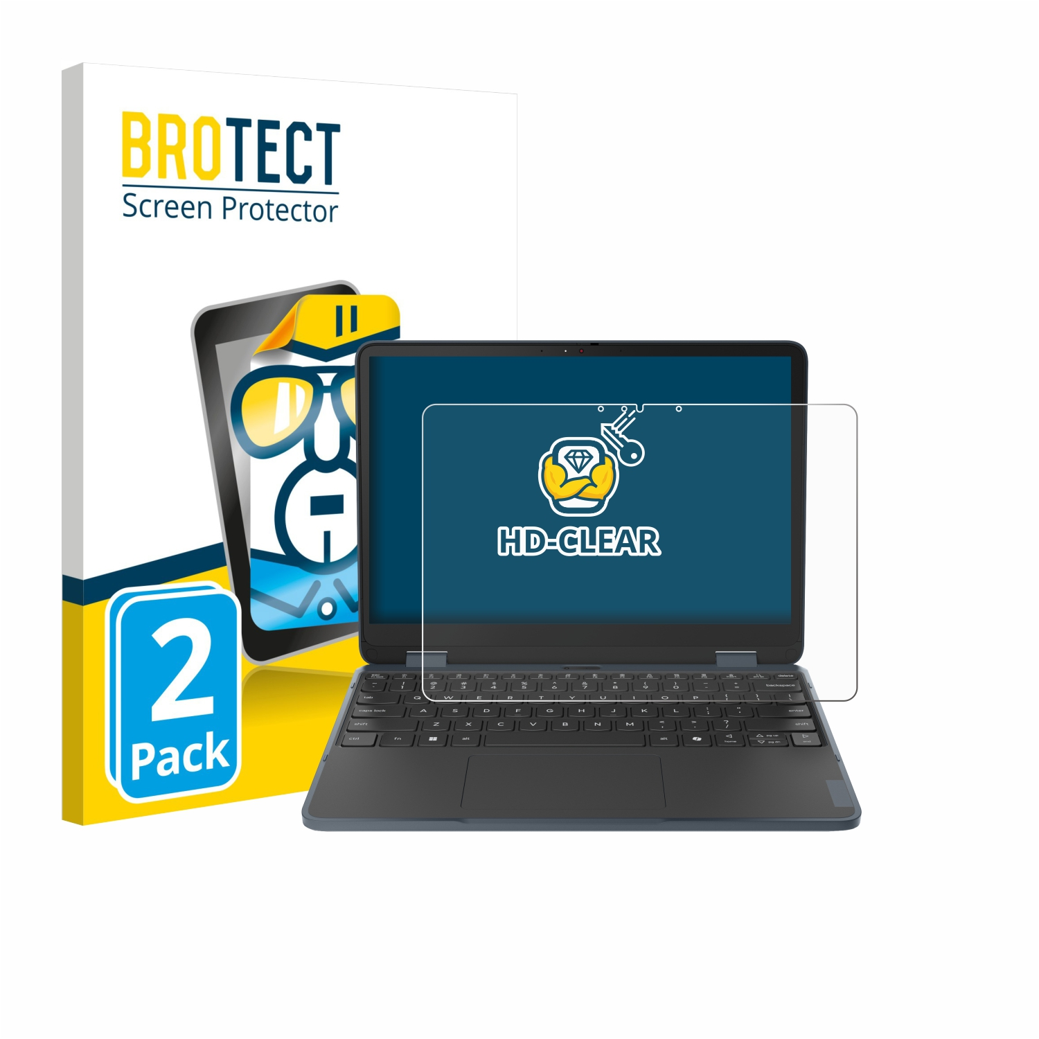 Ein BROTECT Displayschutz für ein Laptop-Display, 2er Pack.