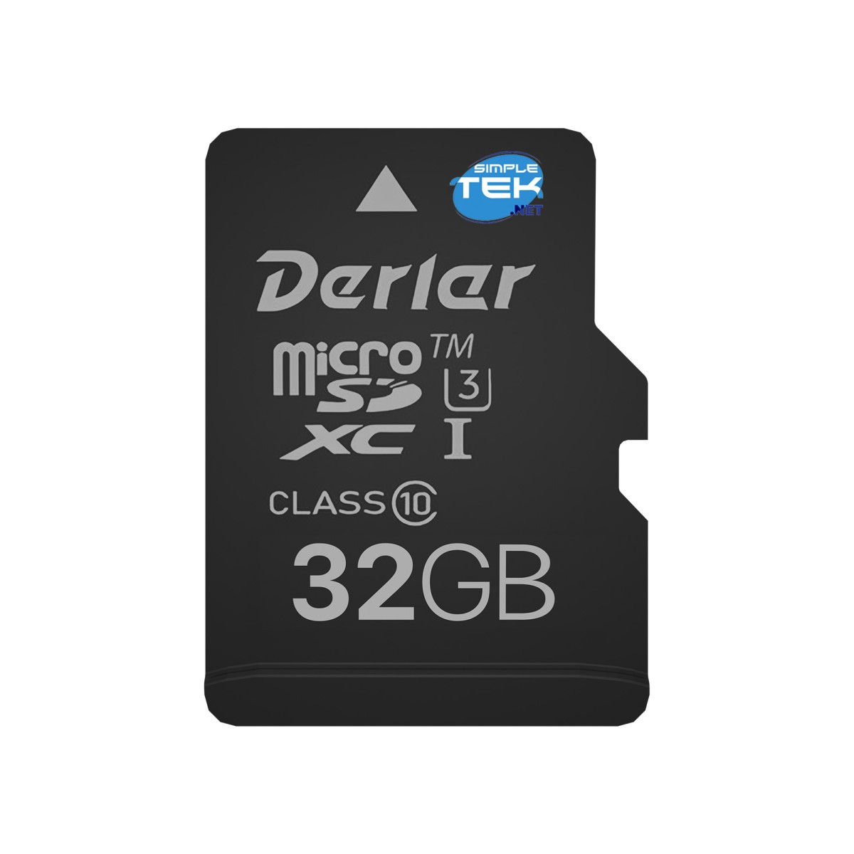 Schwarze Micro SD-Karte mit 32GB Speicherkapazität und "Simple Tek" Logo.