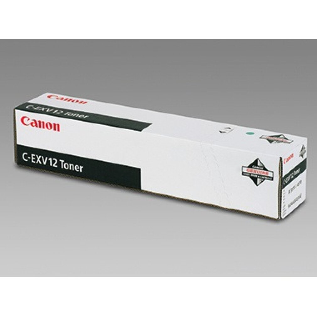 Scatola toner Canon C-EXV12 bianca con testo nero e rosso.
