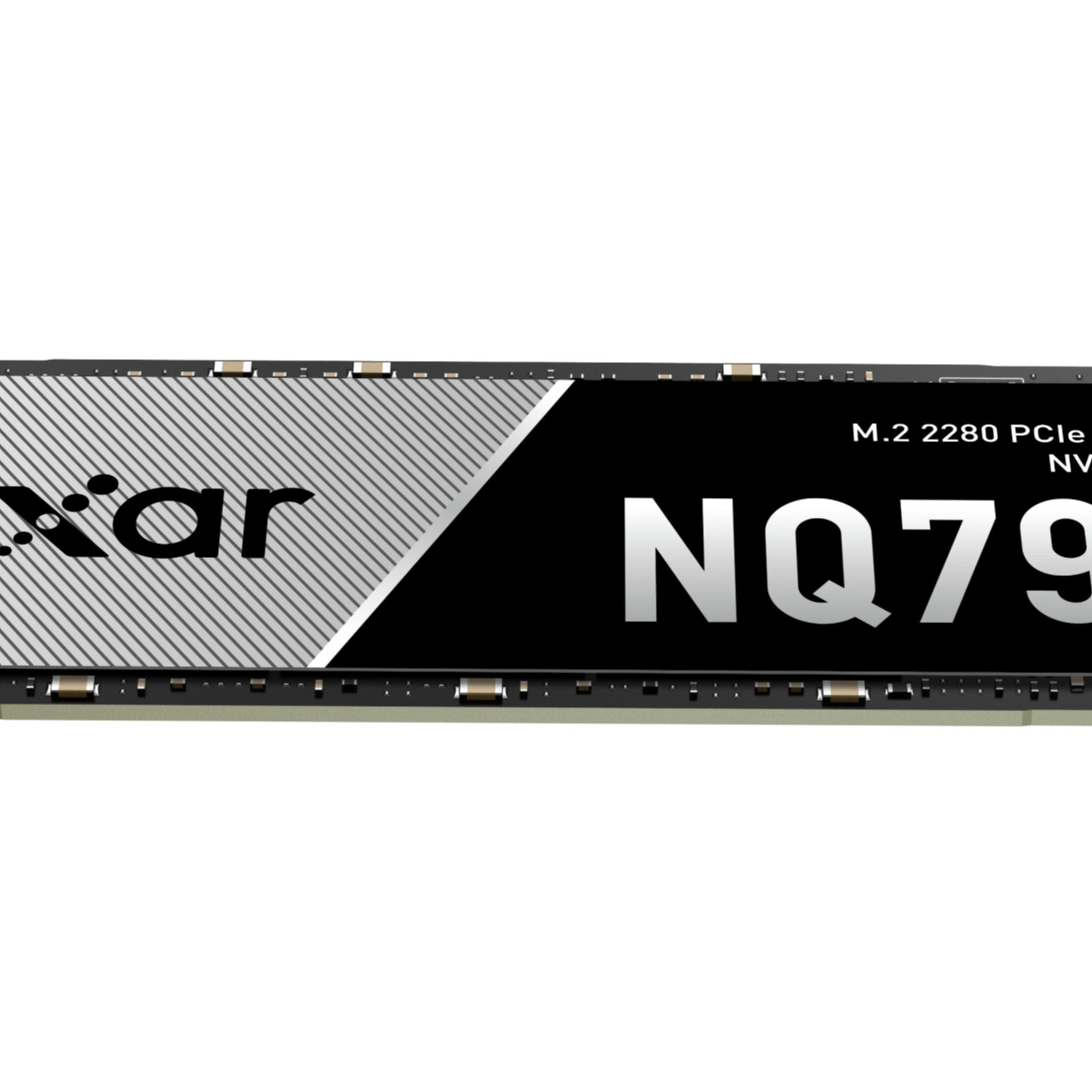 Dysk SSD NVMe M.2 2280 Lexar NQ790 w kolorze srebrno-czarnym.