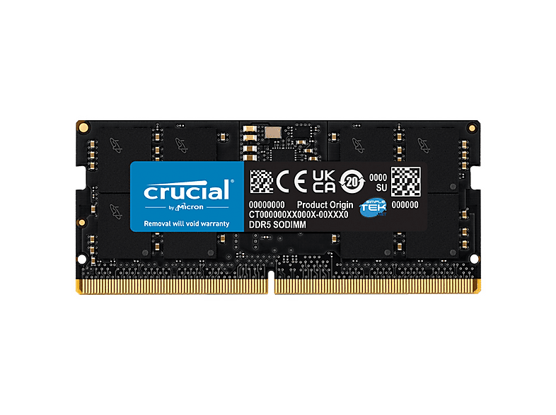 Memorias ram | CRUCIAL SODIMM DDR5 CT16G56C46S5 | MediaMarkt