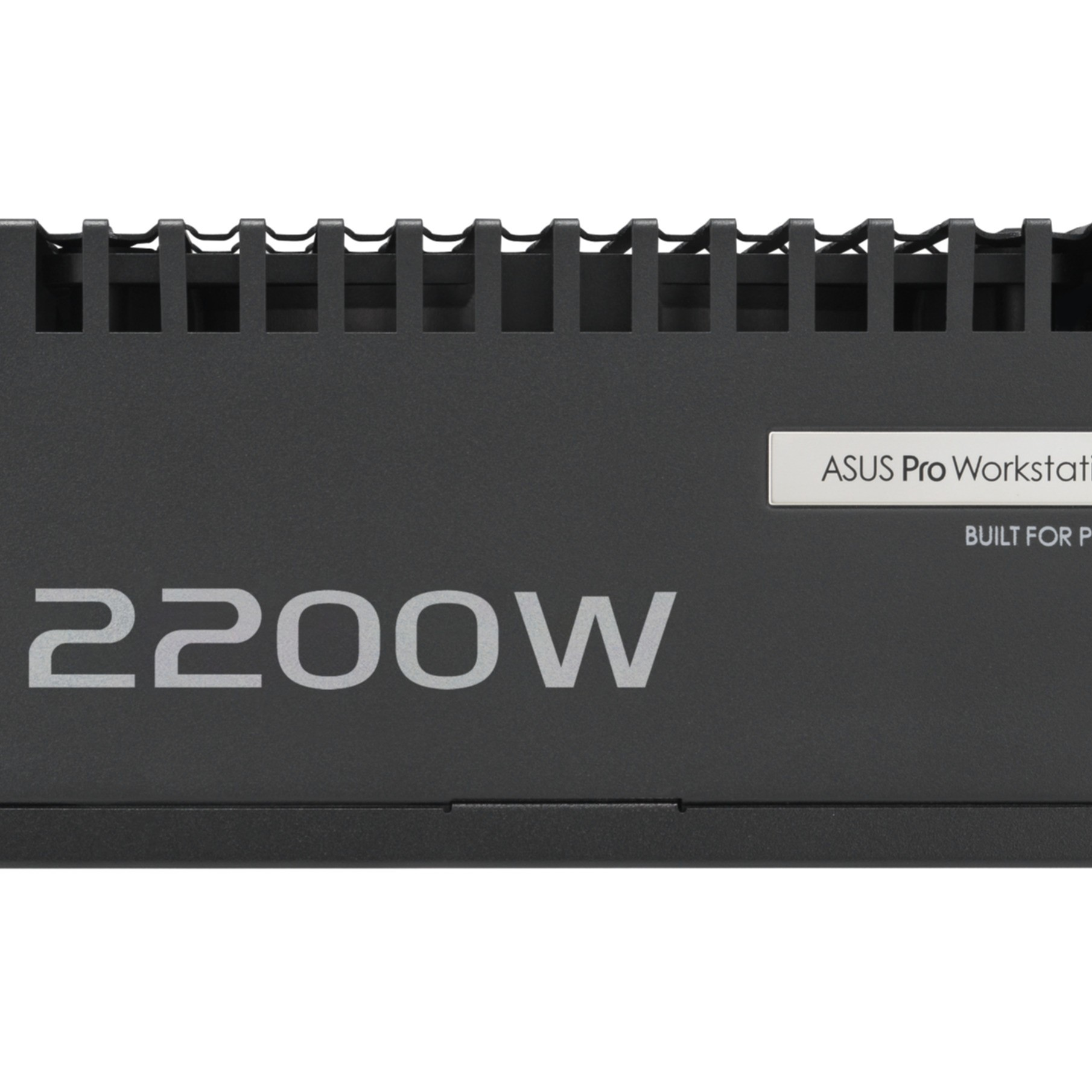 2200W ve ASUS Pro Workstation yazılı siyah güç kaynağı.