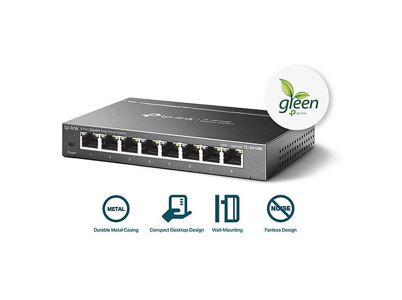 TP-LINK TL-SG108E 8 Switch Siyah Fiyat & Özellik | MediaMarkt