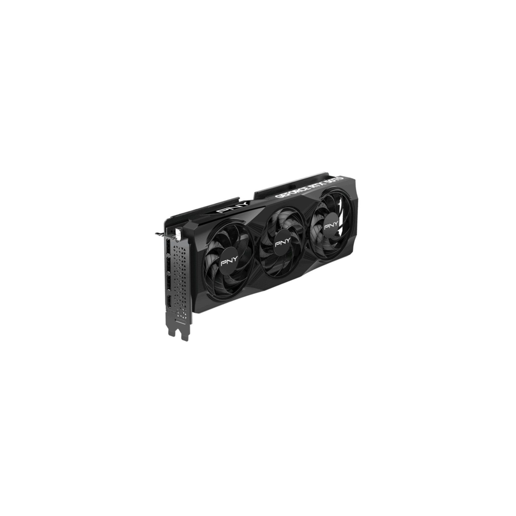 Eine schwarze Grafikkarte mit drei Lüftern und dem Schriftzug "GEFORCE RTX 3070".